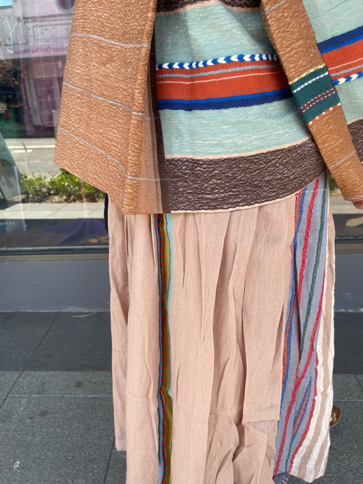 FARAH Bhujodi Wool Skirt - Dune