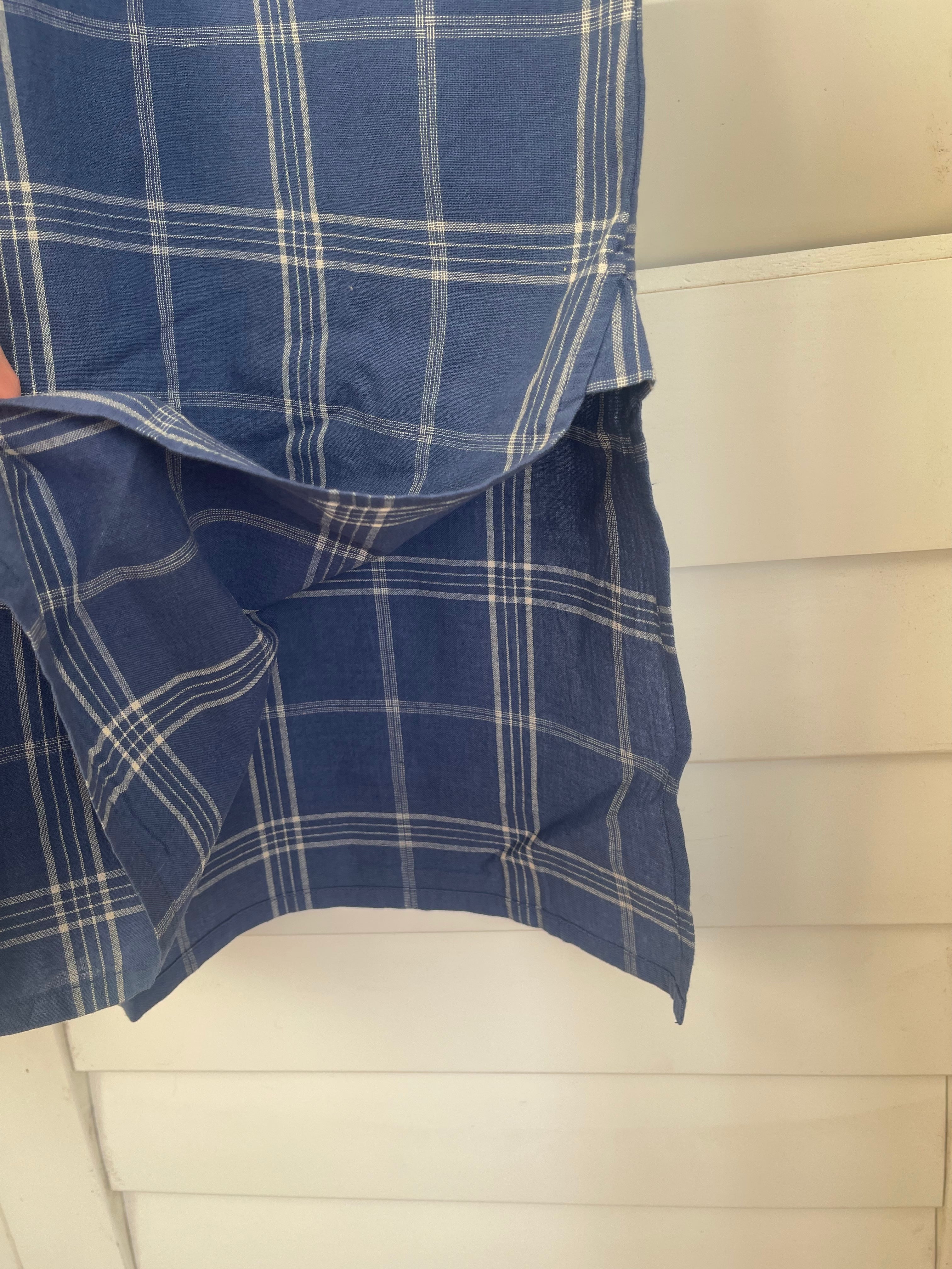 APARNA COTTON CHECK -  Blue Ashes