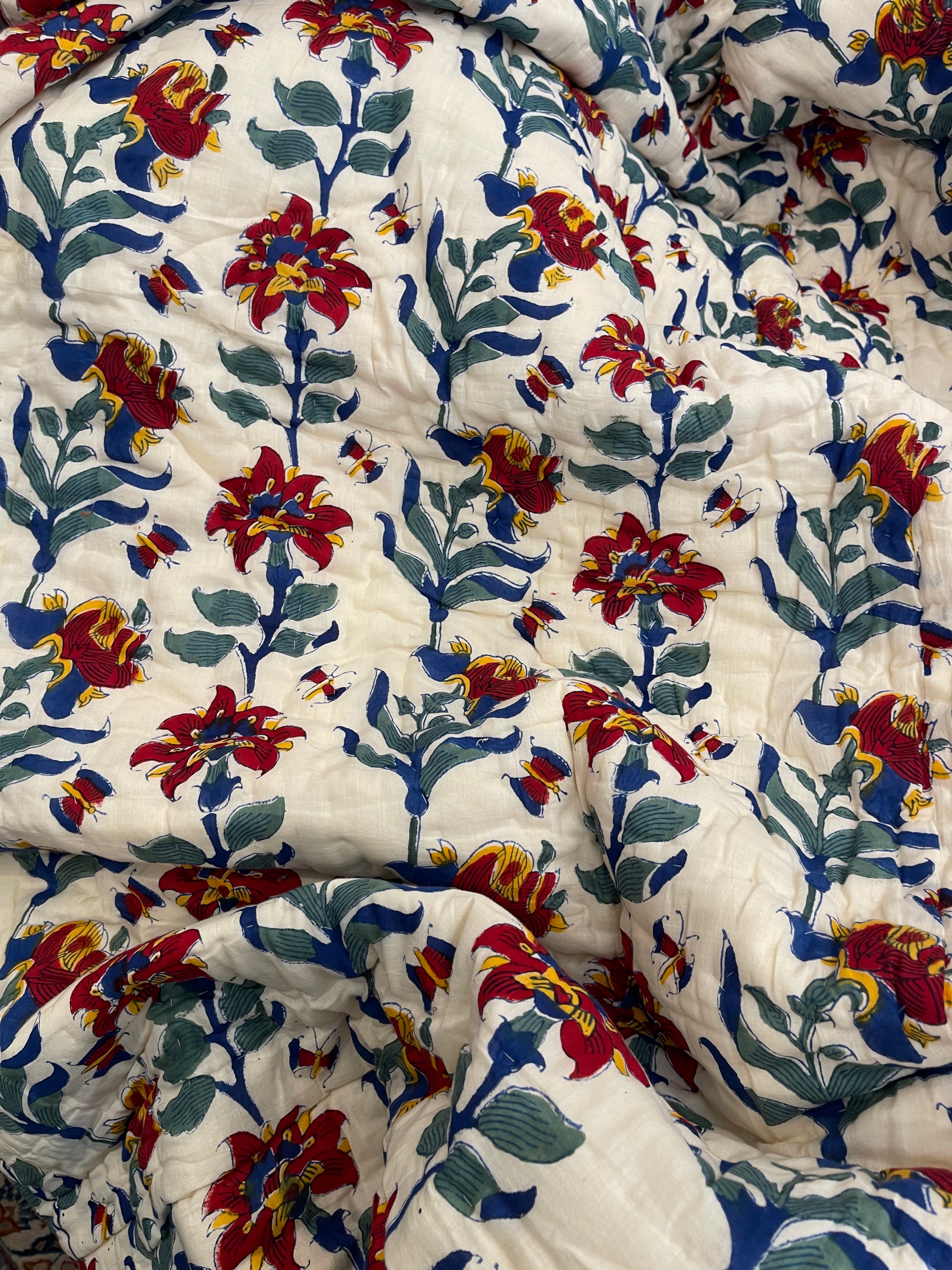 Jaipuri Cotton Quilt - Meadow