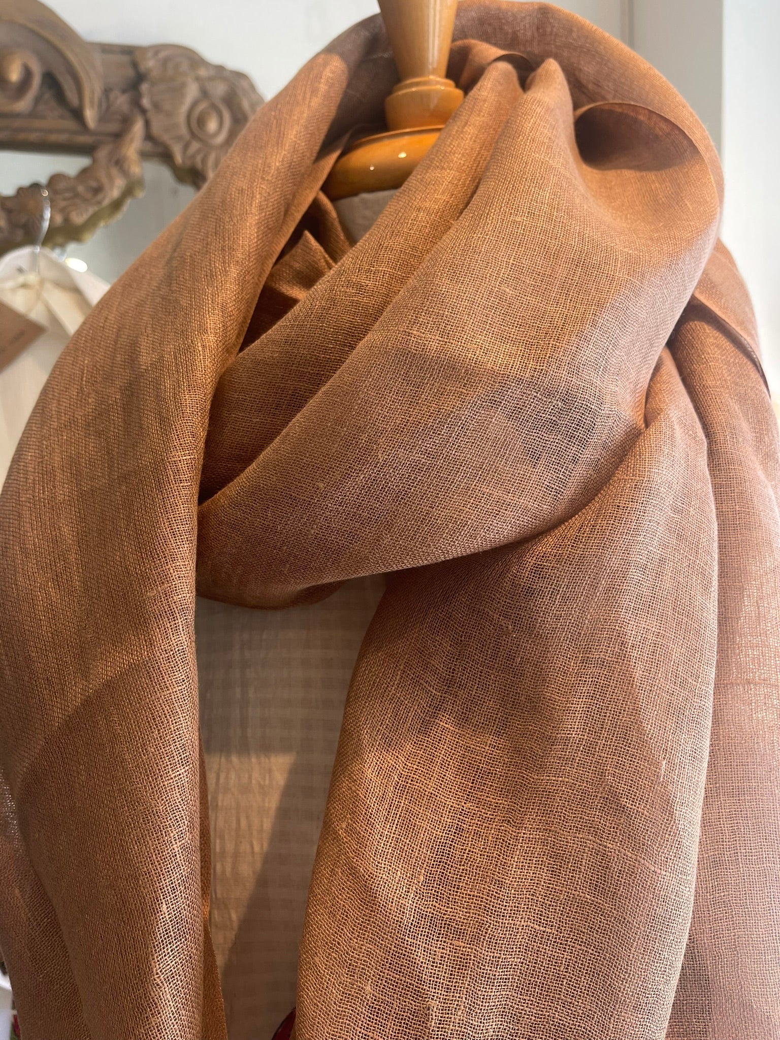Linen Scarf - Dusty Rose