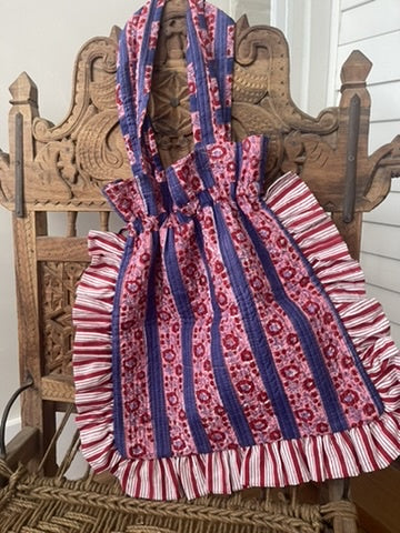 Quilted Block Print Tote - Nivi Stripe