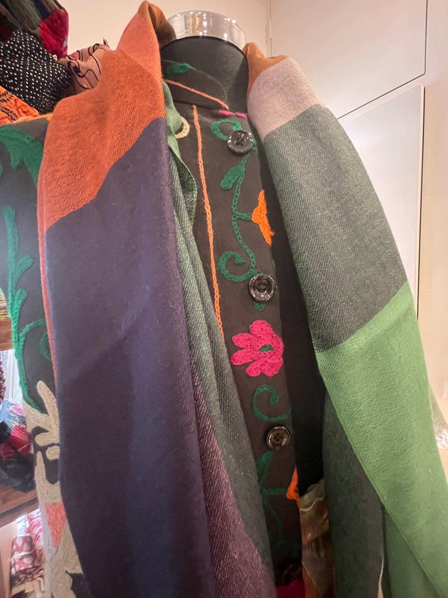 Fine Merino Wool Scarf - Woodland Green