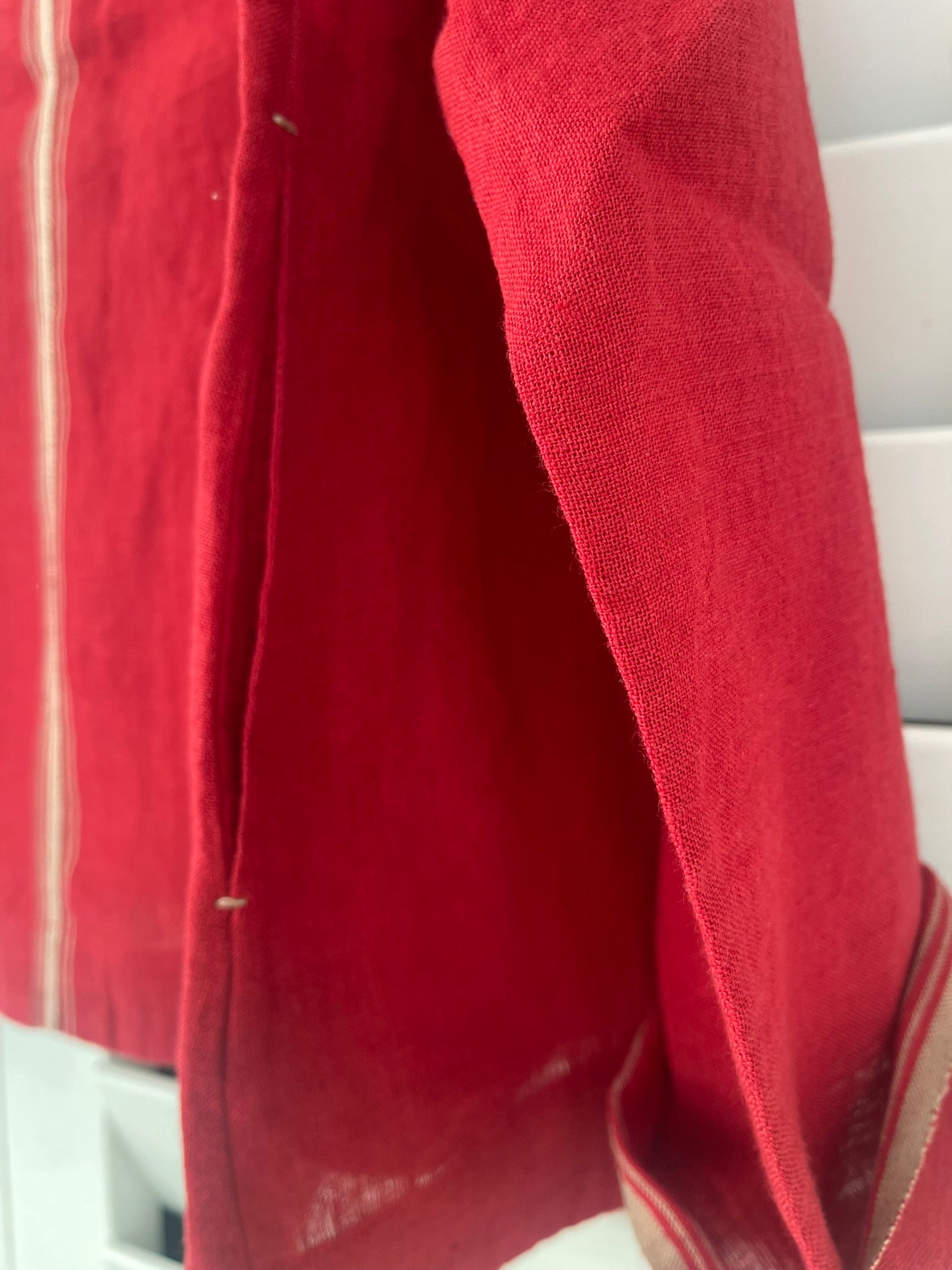 REYA Linen Jacket - Crimson
