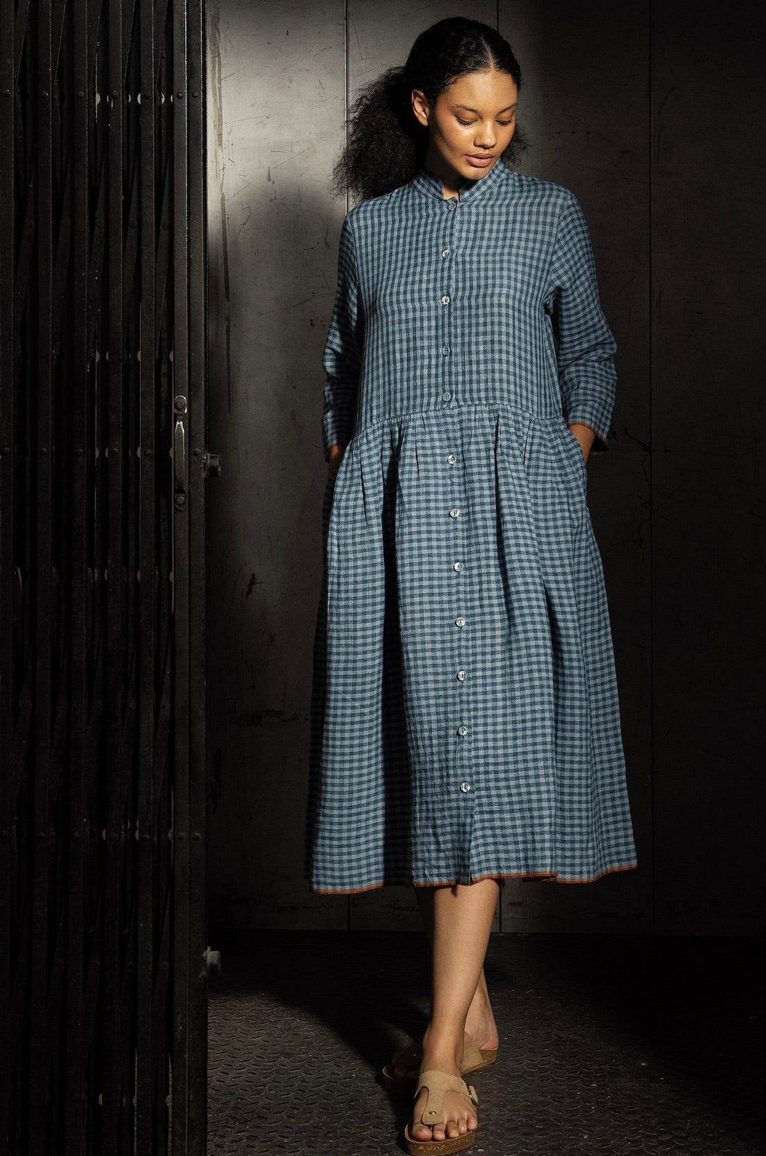 TARA LINENDRESS - Ash Blue Check