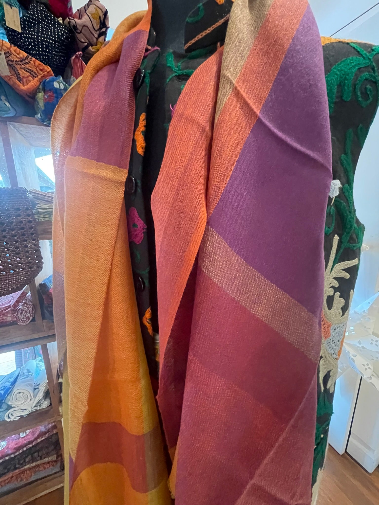 Fine Merino Wool Scarf - Autumn