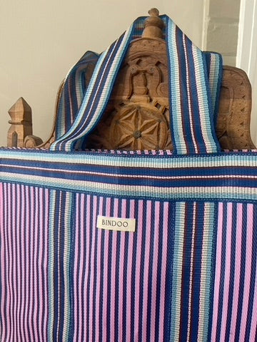 NYLON BEACH TOTE - Lilac