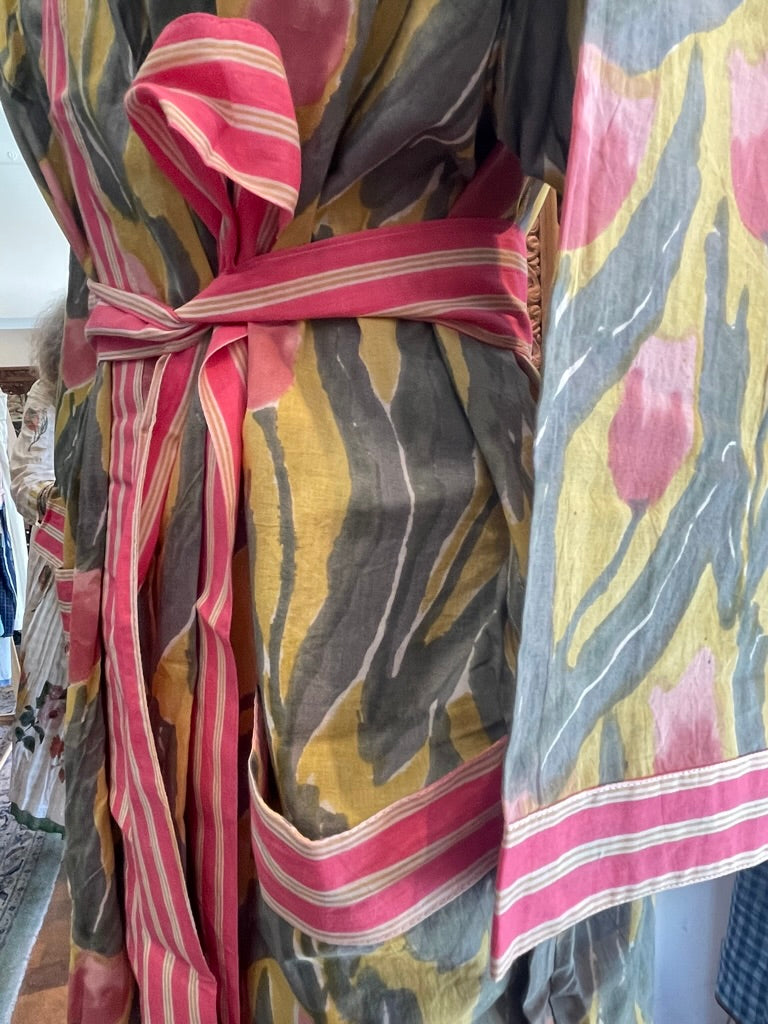 Cotton KIMONO - TULIPS Blockprint