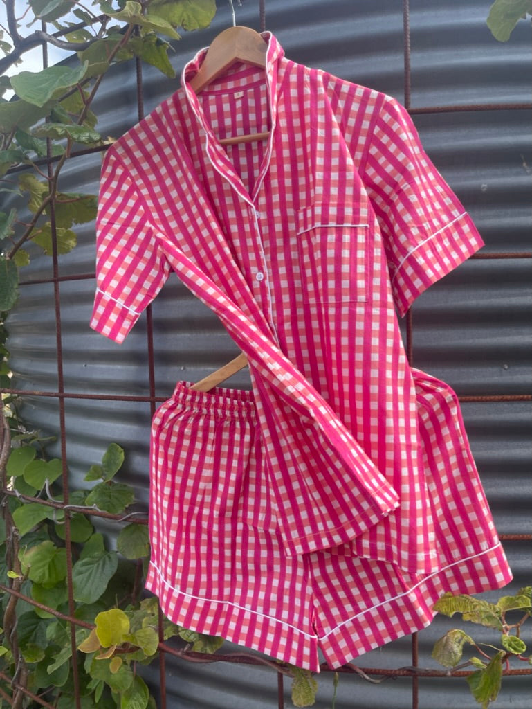 PYJAMAS Short- Doris Day Pink Check