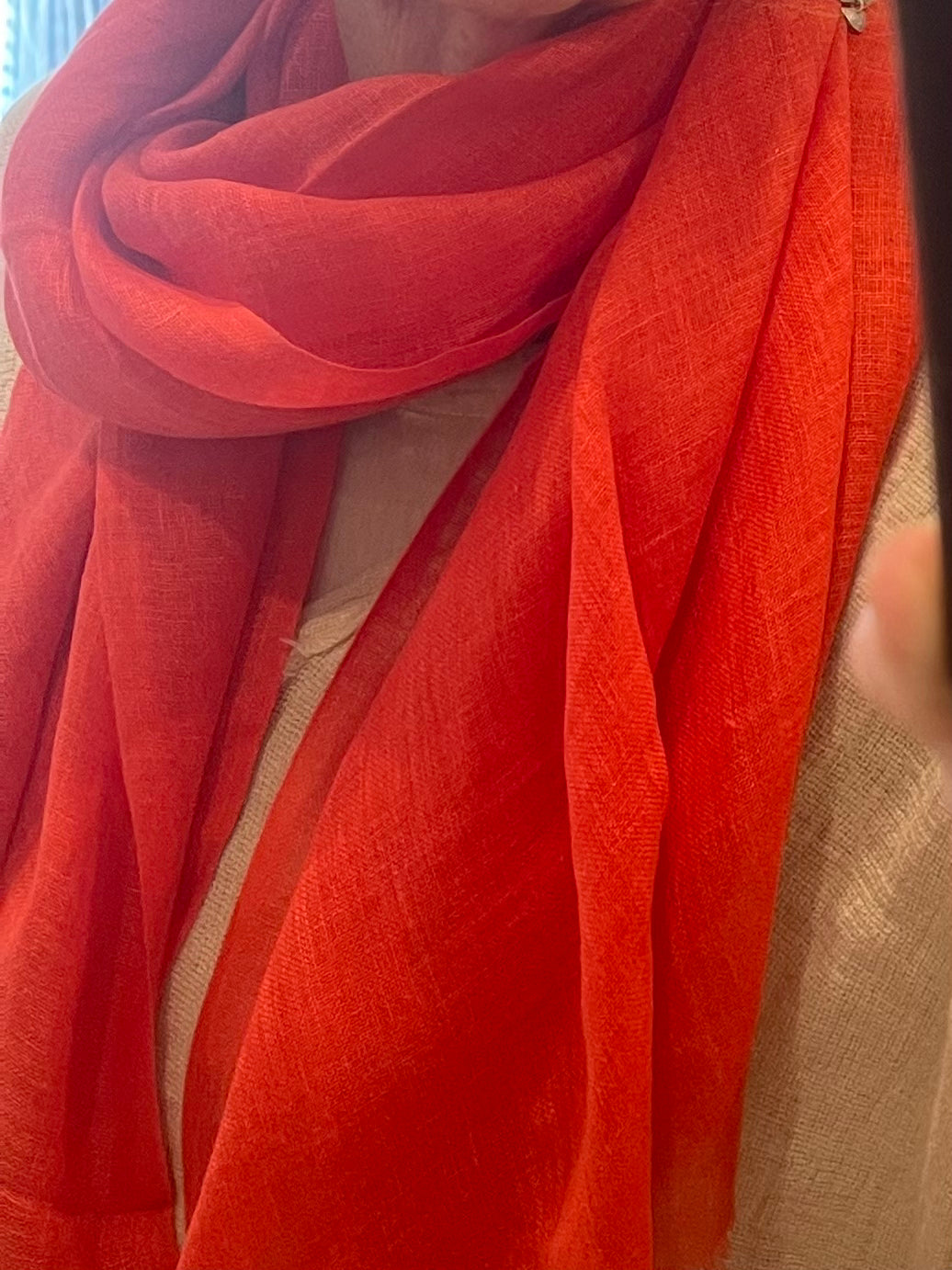 Linen Scarf - Watermelon