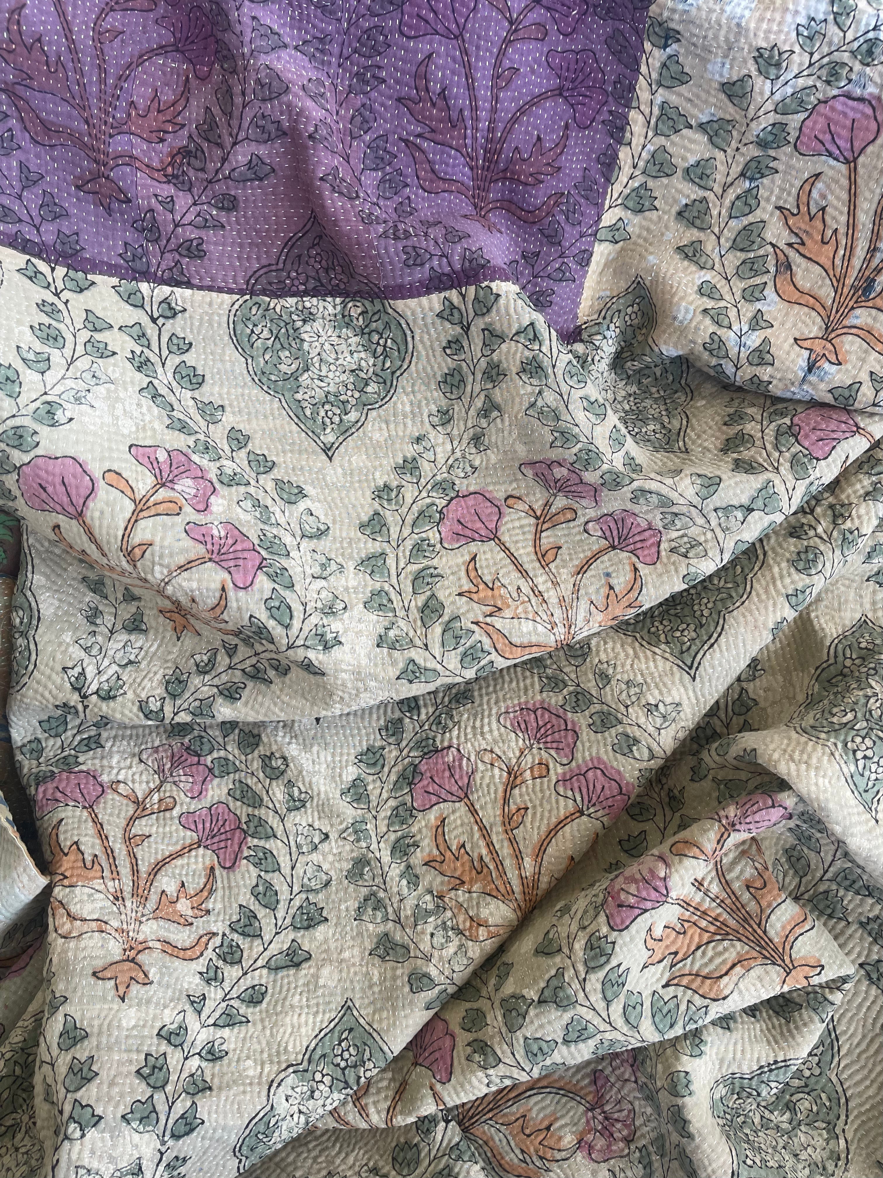 VINTAGE KANTHA - Purple Patch