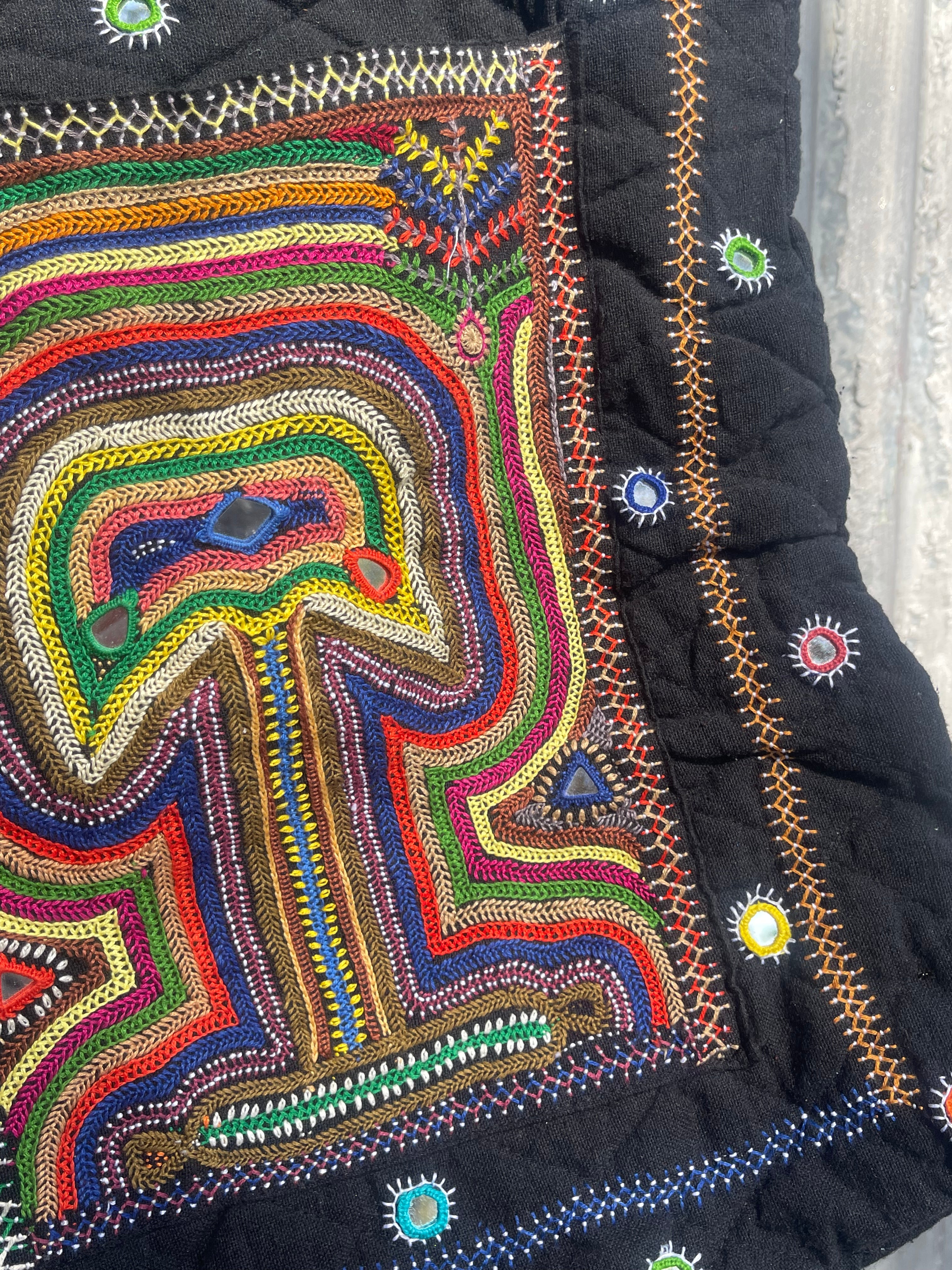 Kutch Tribal Mirrored Tote - BANYAN