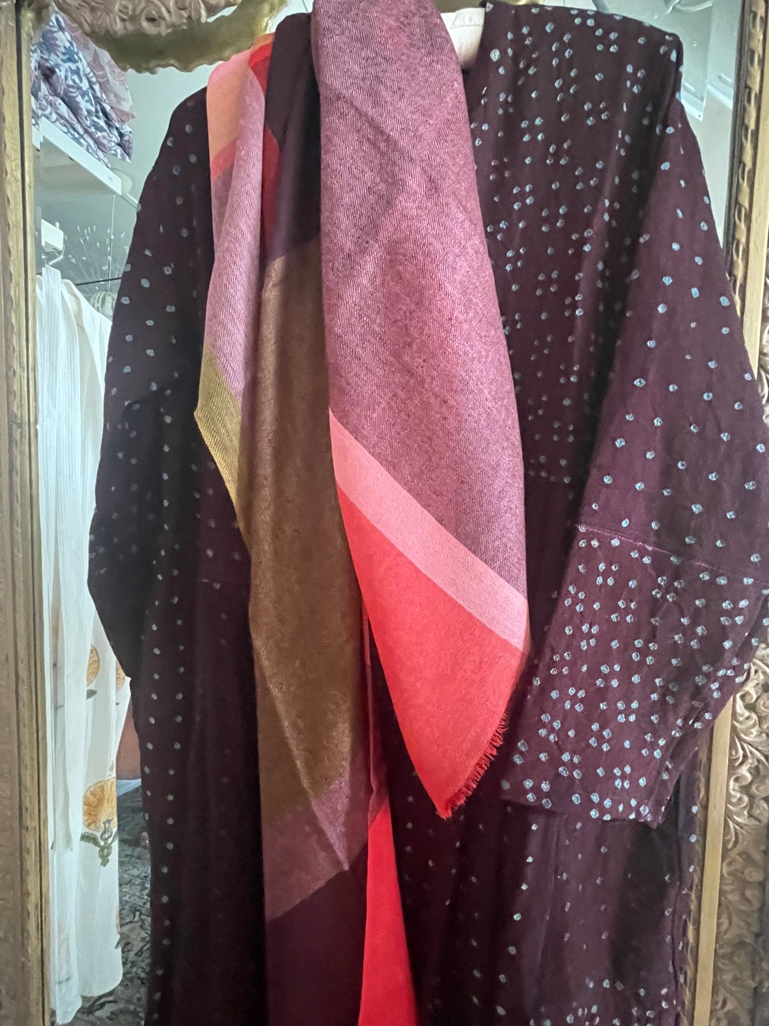 Fine Merino Wool Scarf - Lipstick