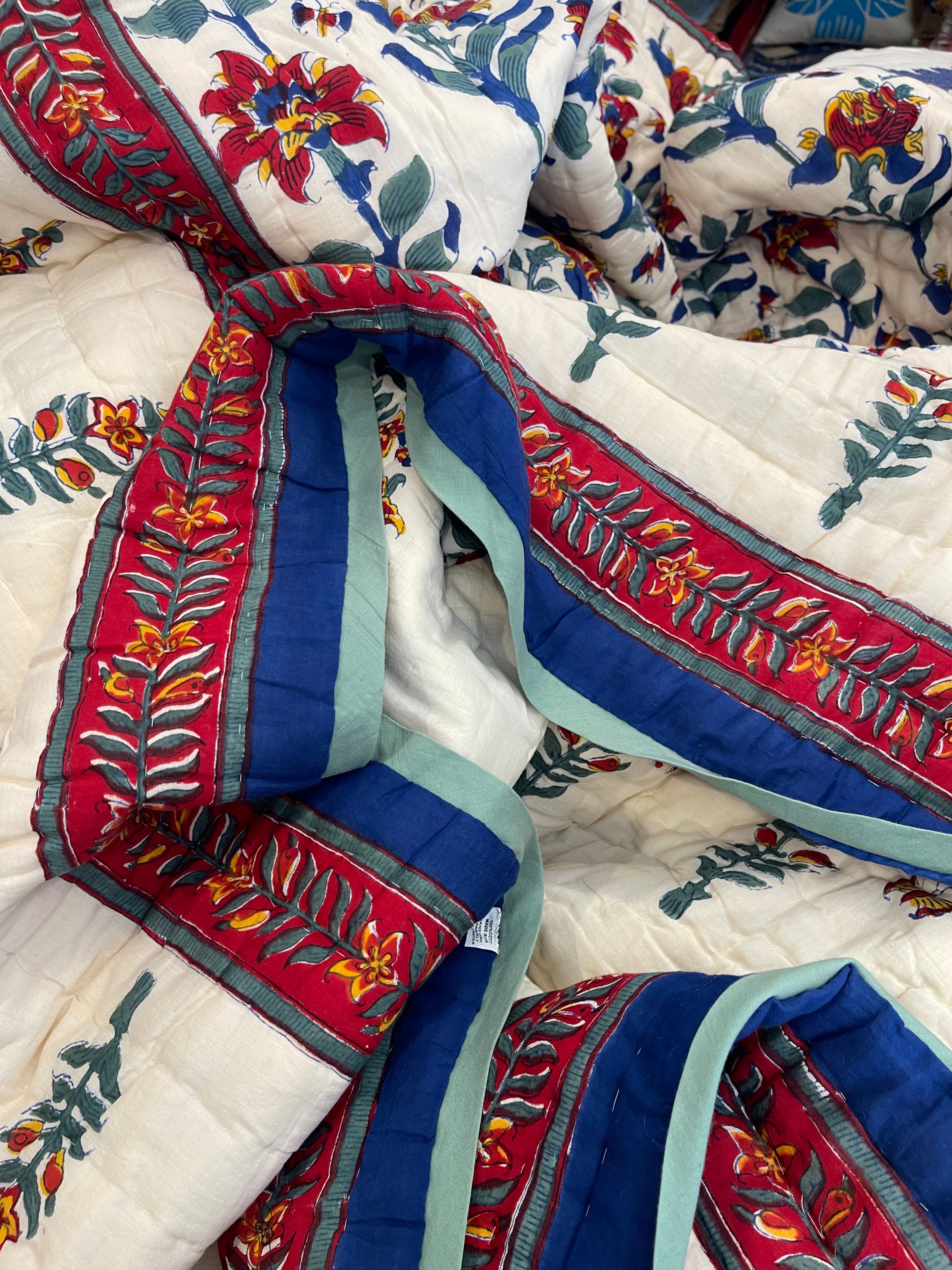 Jaipuri Cotton Quilt - Meadow