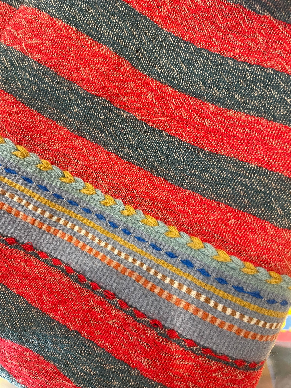 Bhujodi Wool Scarf - NAUTICAL STRIPES