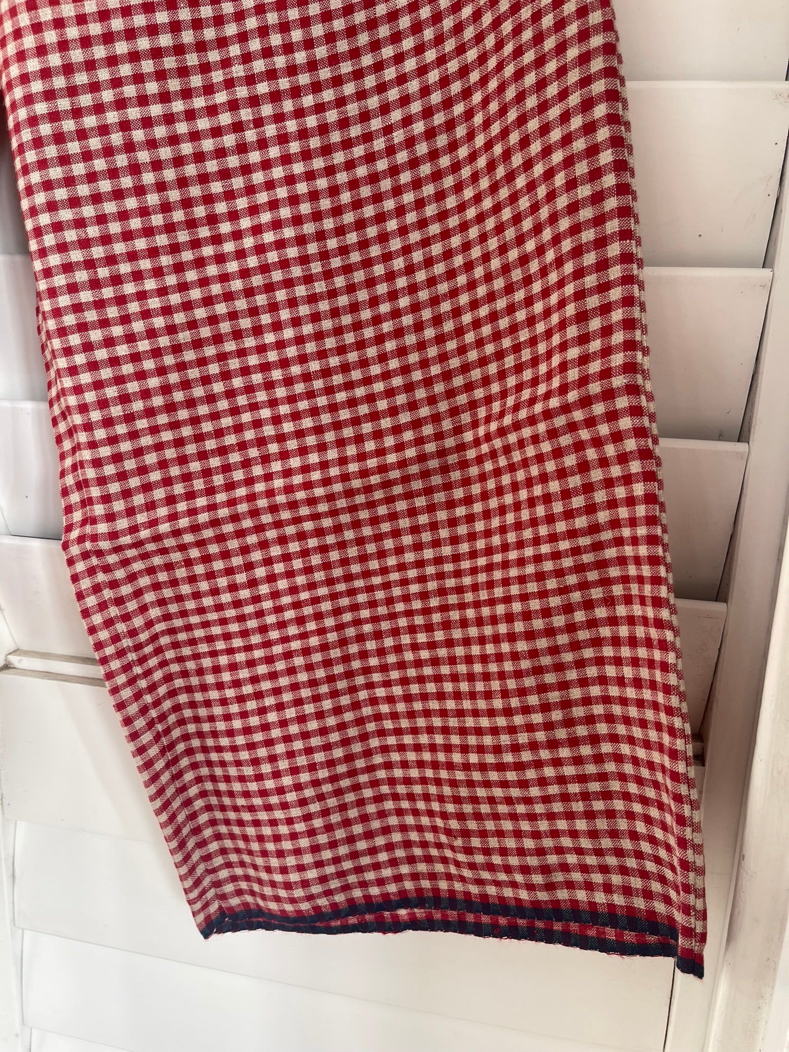 DITYAA Linen Pants (Long) - Crimson Check