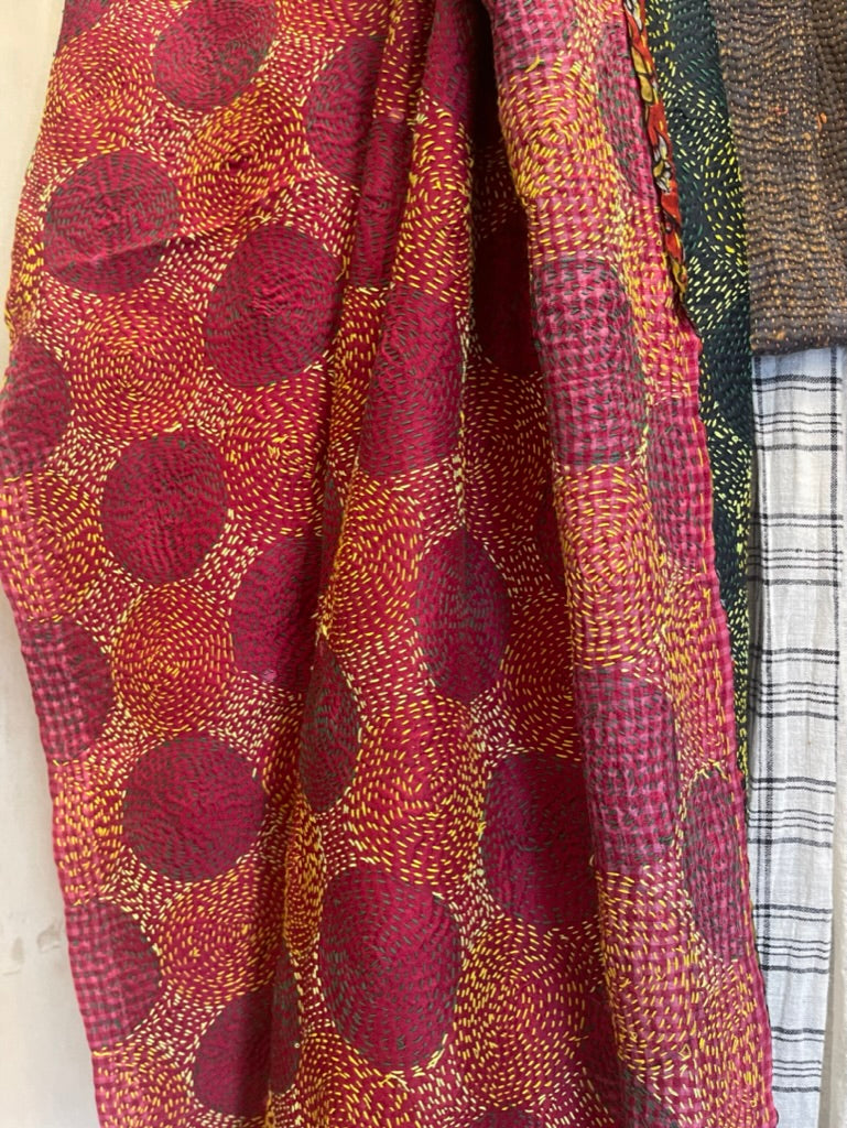 Kantha Silk Scarf - CIRCULAR FOREST