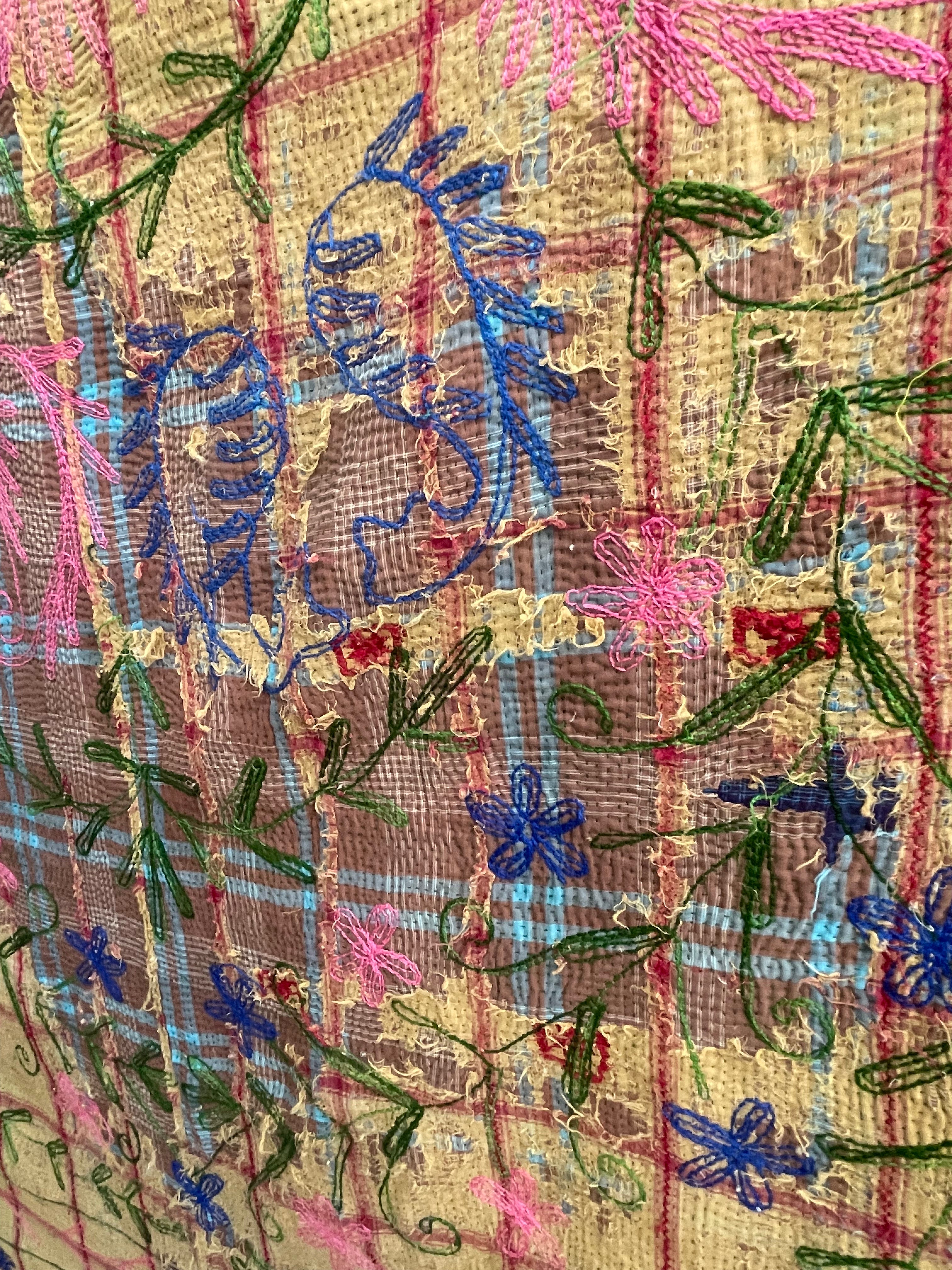 Suzani Vintage Kantha - COTTAGE GARDEN