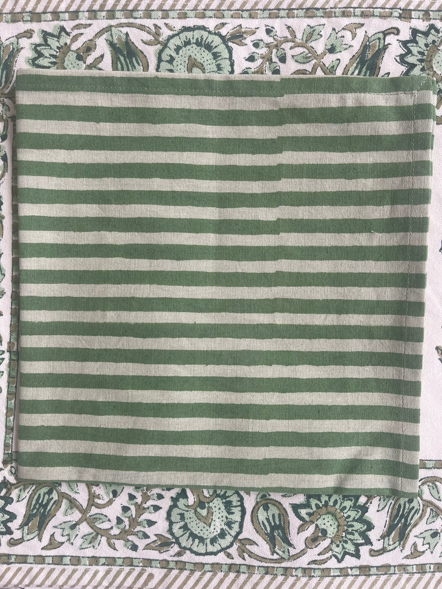 Napkins - Mint Green Stripe