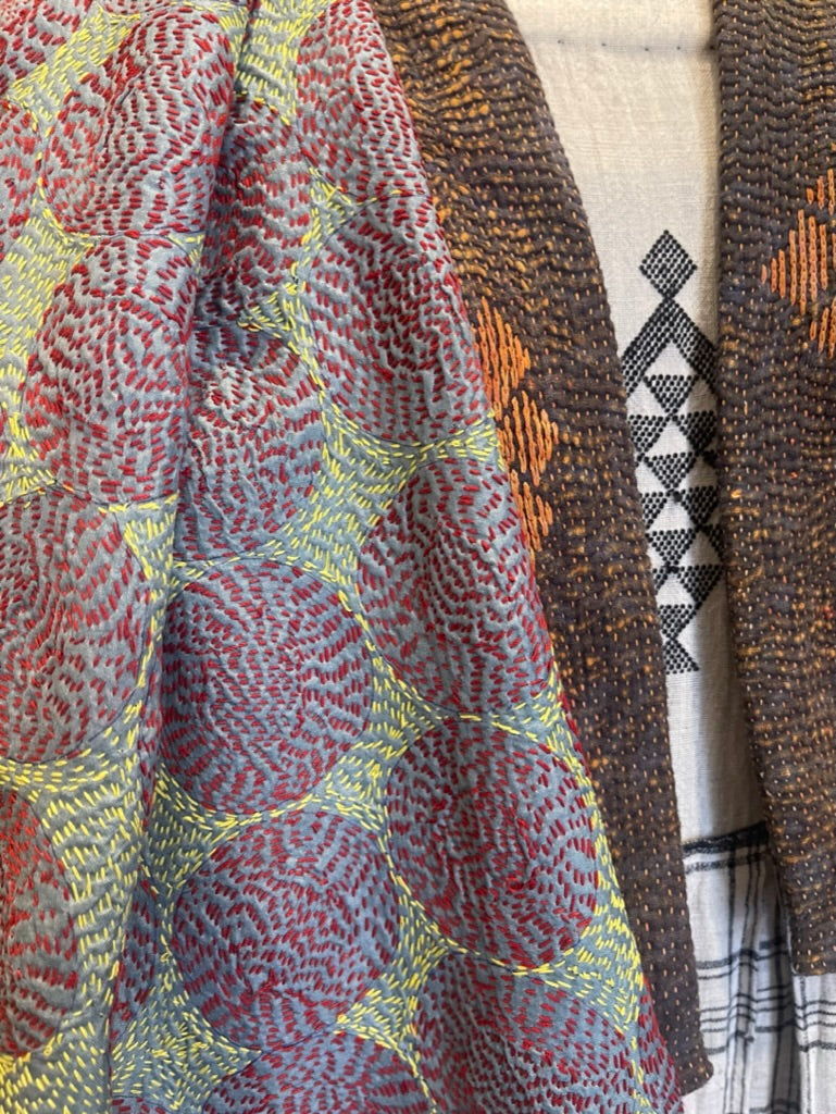 Kantha Silk Muffler - CIRCULAR PRESENCE