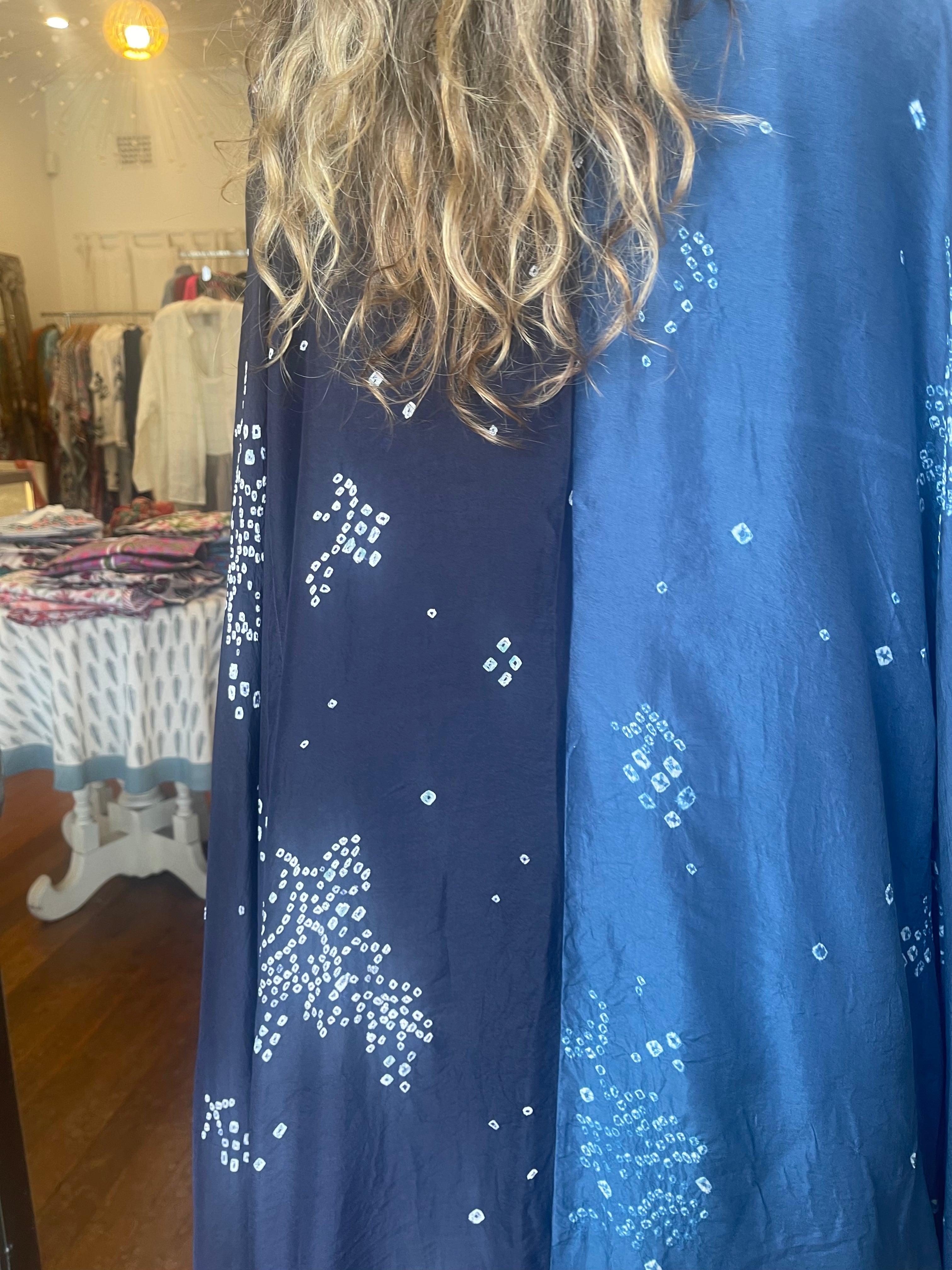 AMBER 03 - Indigo Silk Dress