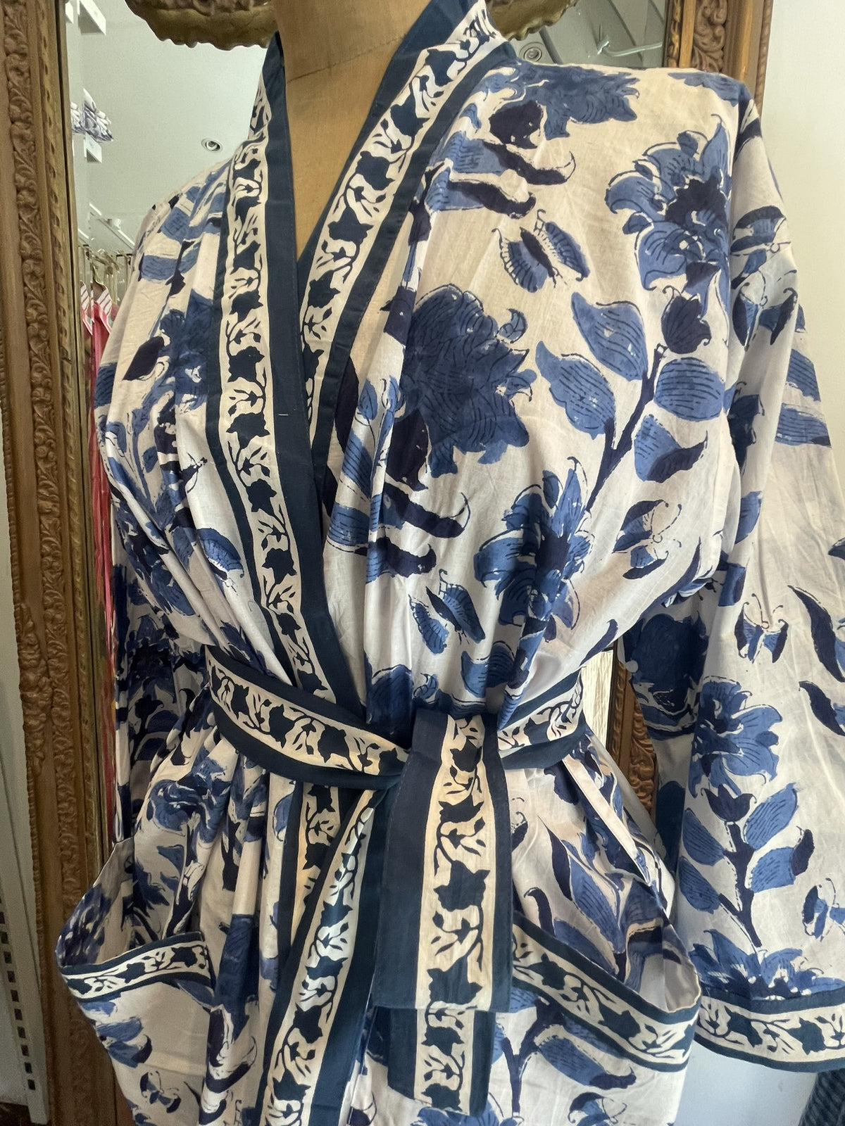 Cotton KIMONO - BREEZE Blockprint