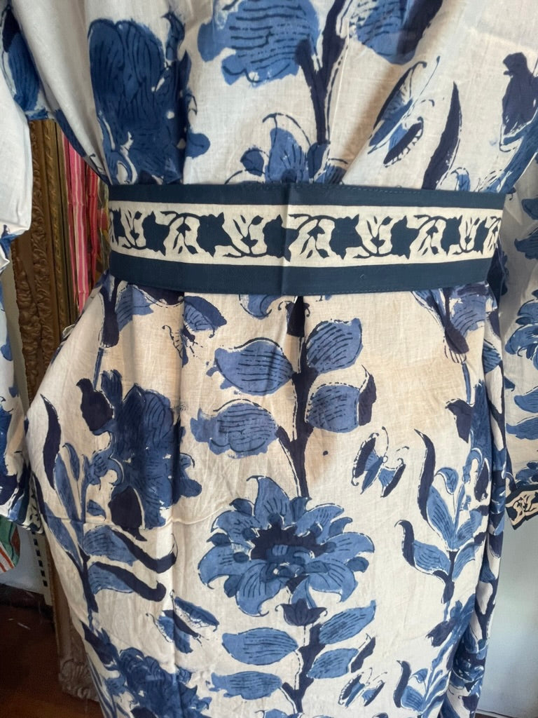 Cotton KIMONO - BREEZE Blockprint