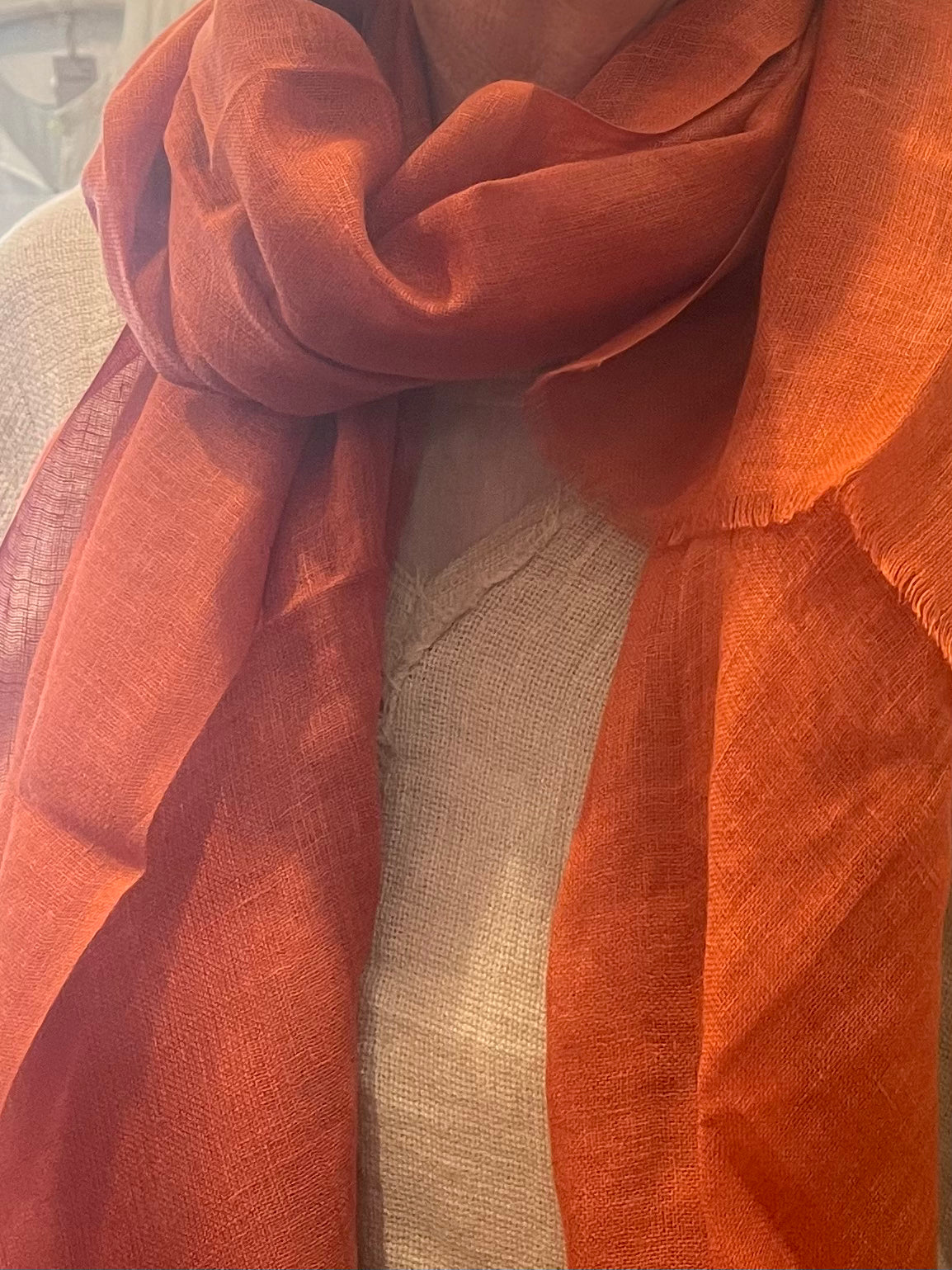 Linen Scarf - Sienna