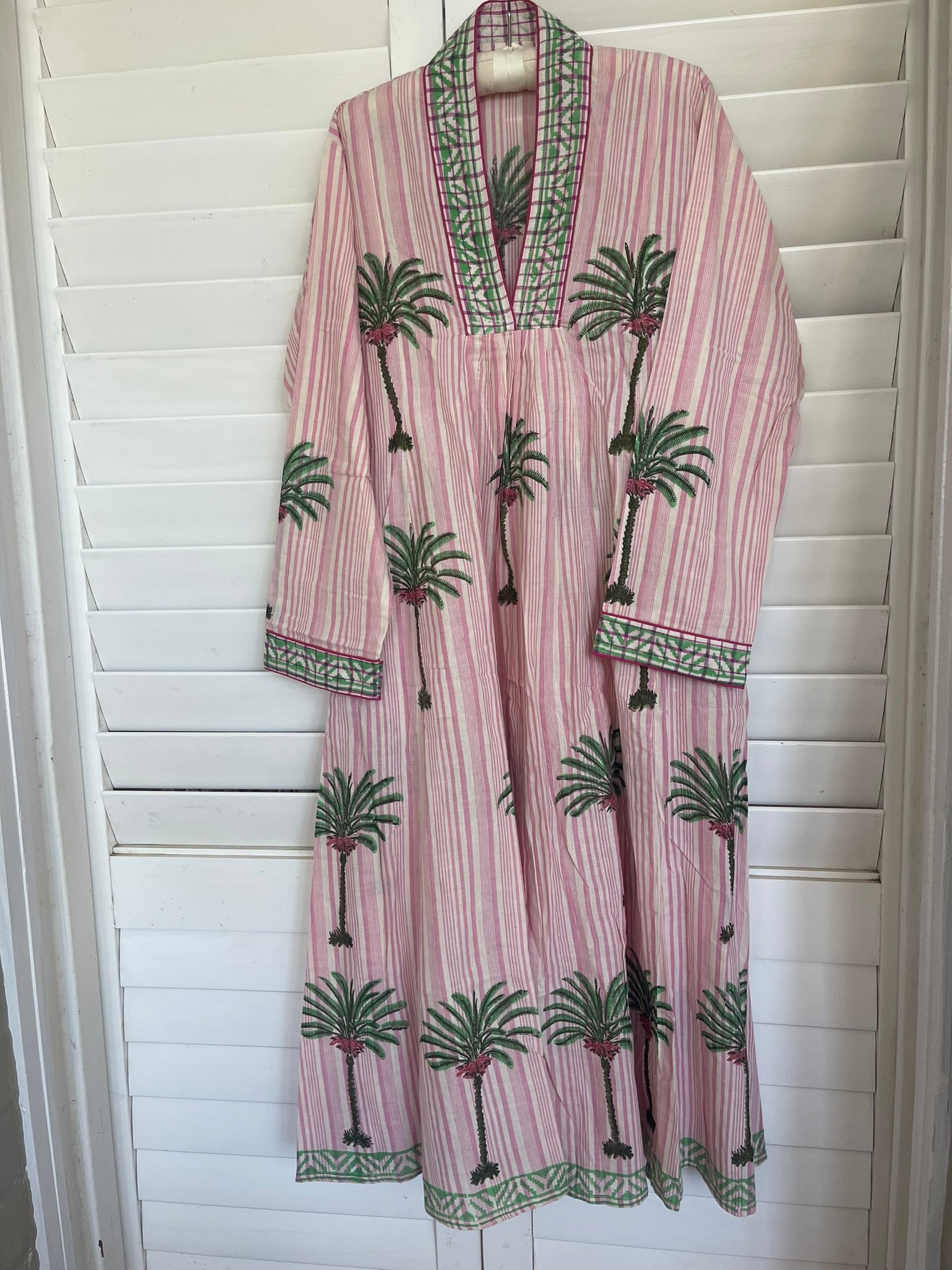 MOROCCAN BEACH KAFTAN - Green Palm