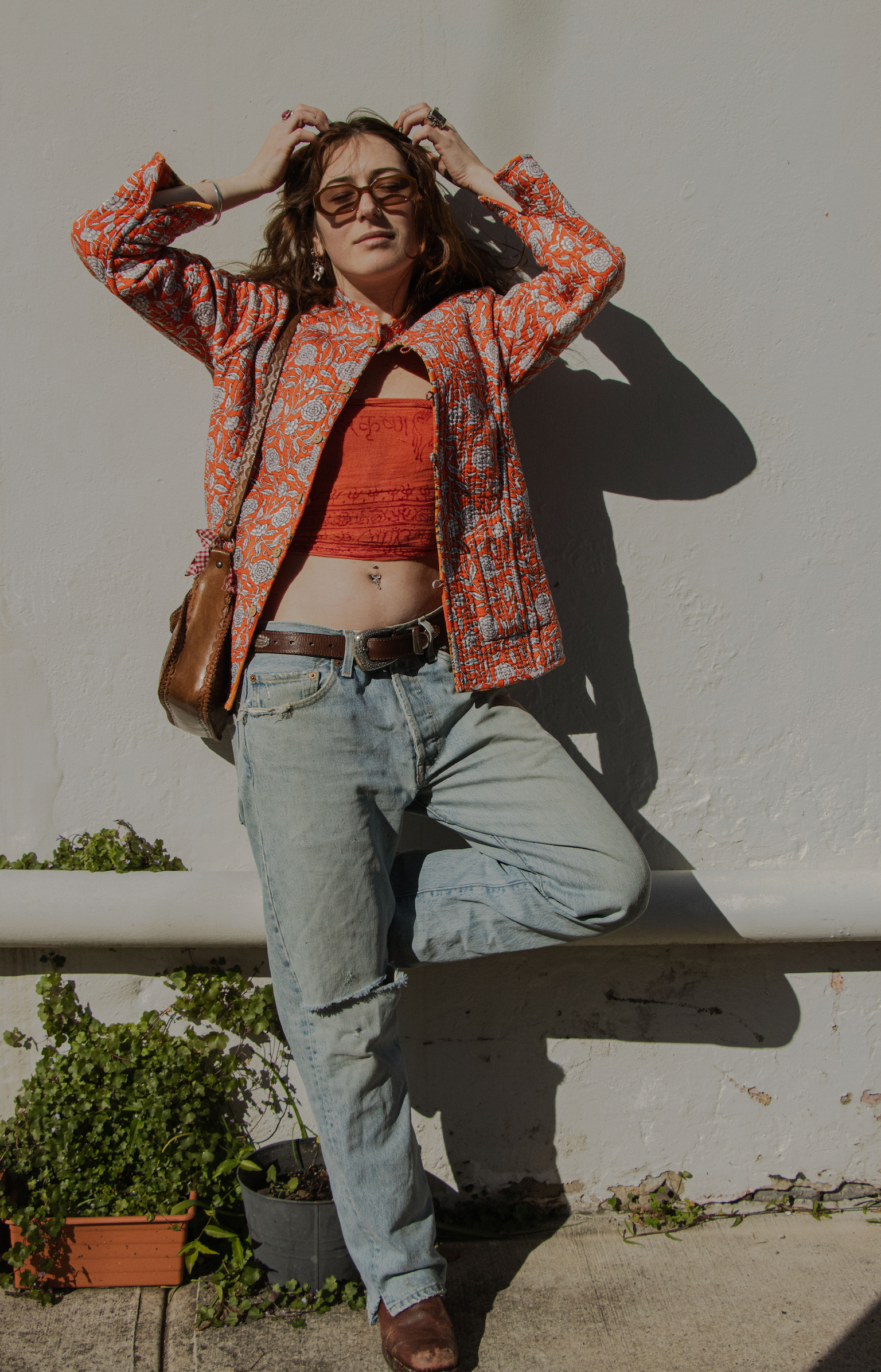 Velvet Stripe Jacket - Climbing Tiger Tangerine