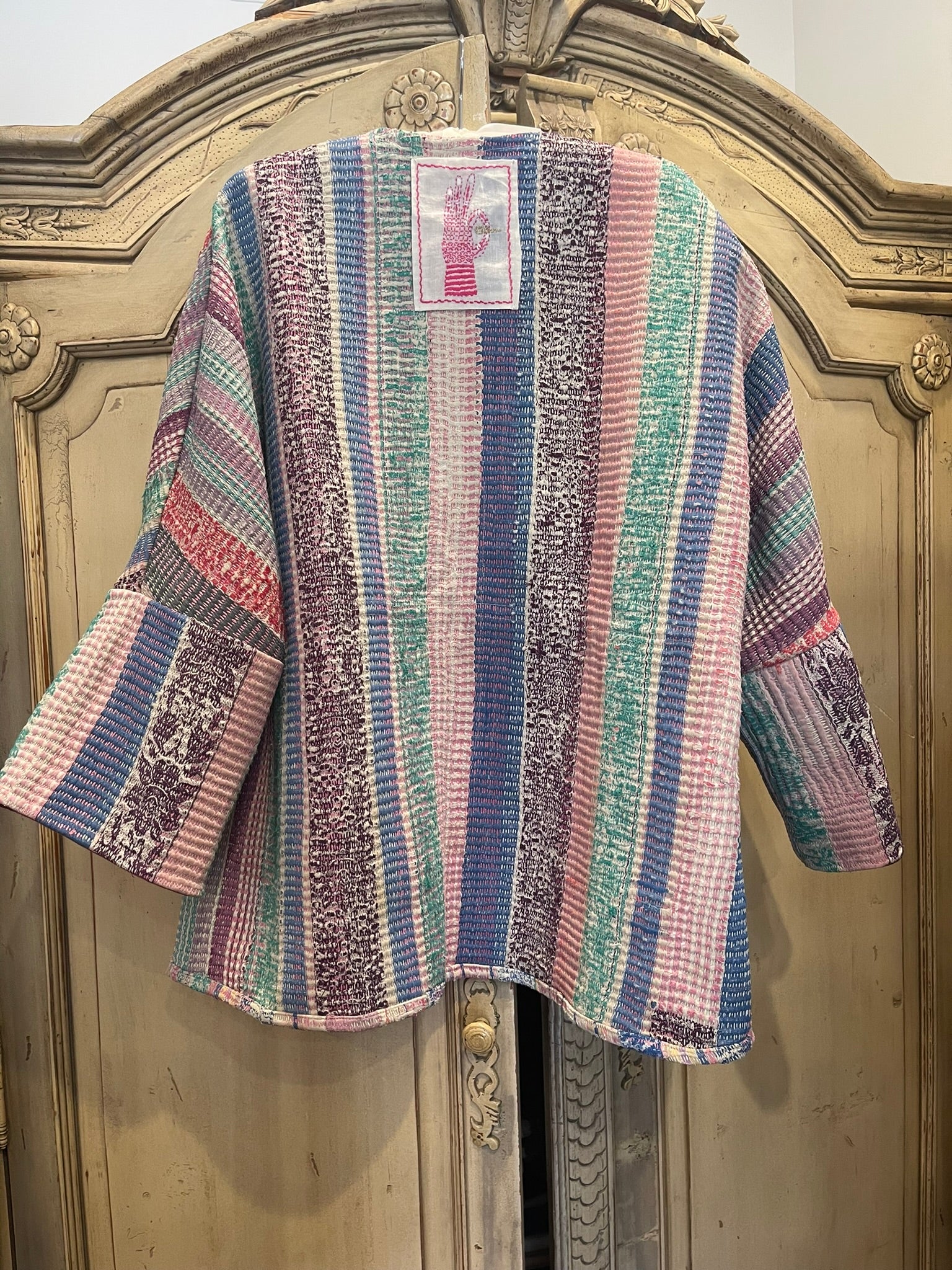 Reversible Vintage Kantha Jacket - COASTAL SUMMER