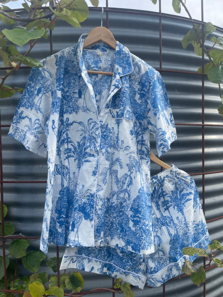 PYJAMAS Short - Chinoiserie Blue