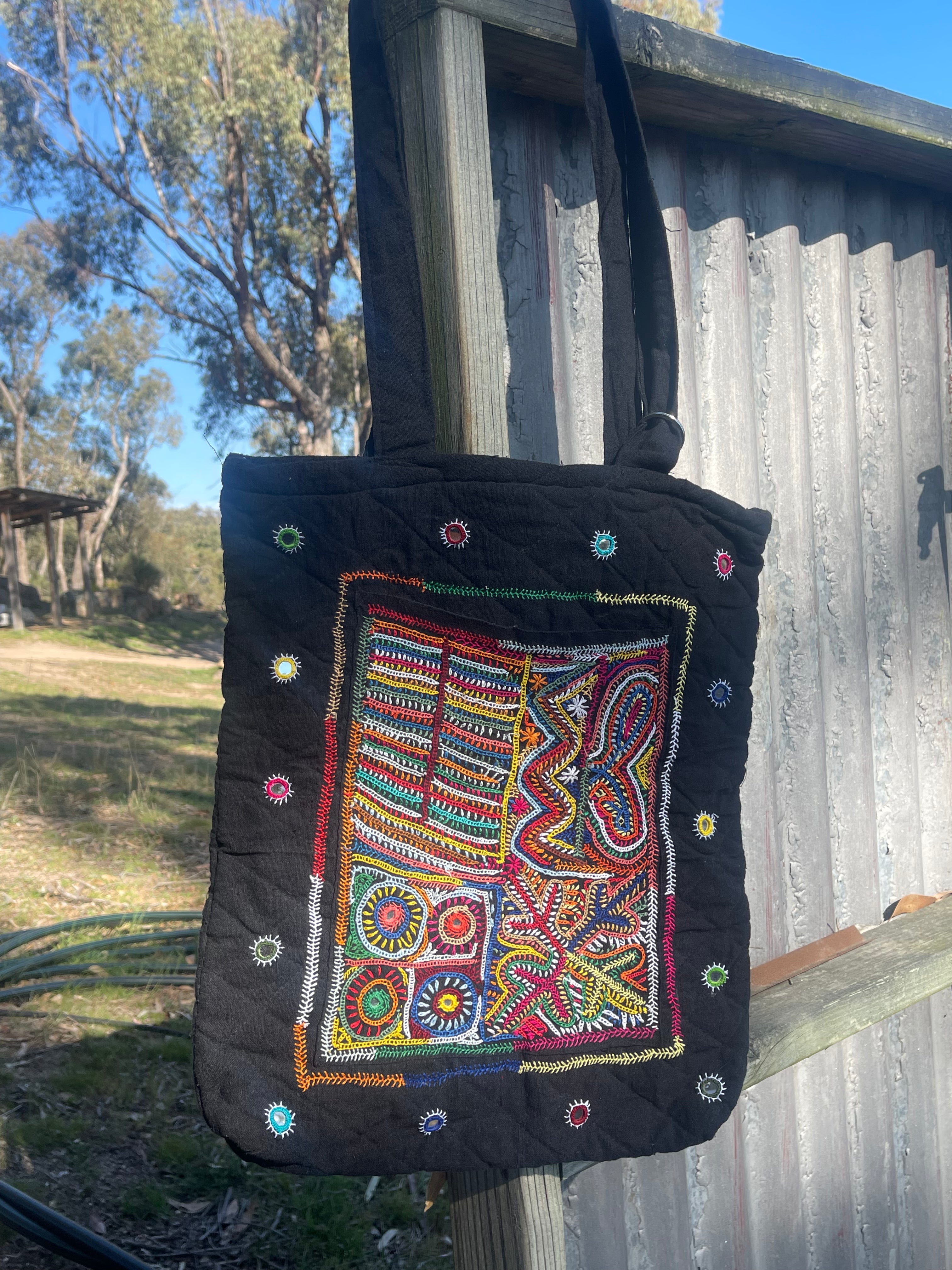 Kutch Tribal Mirrored Tote - SWEET ROMANCE