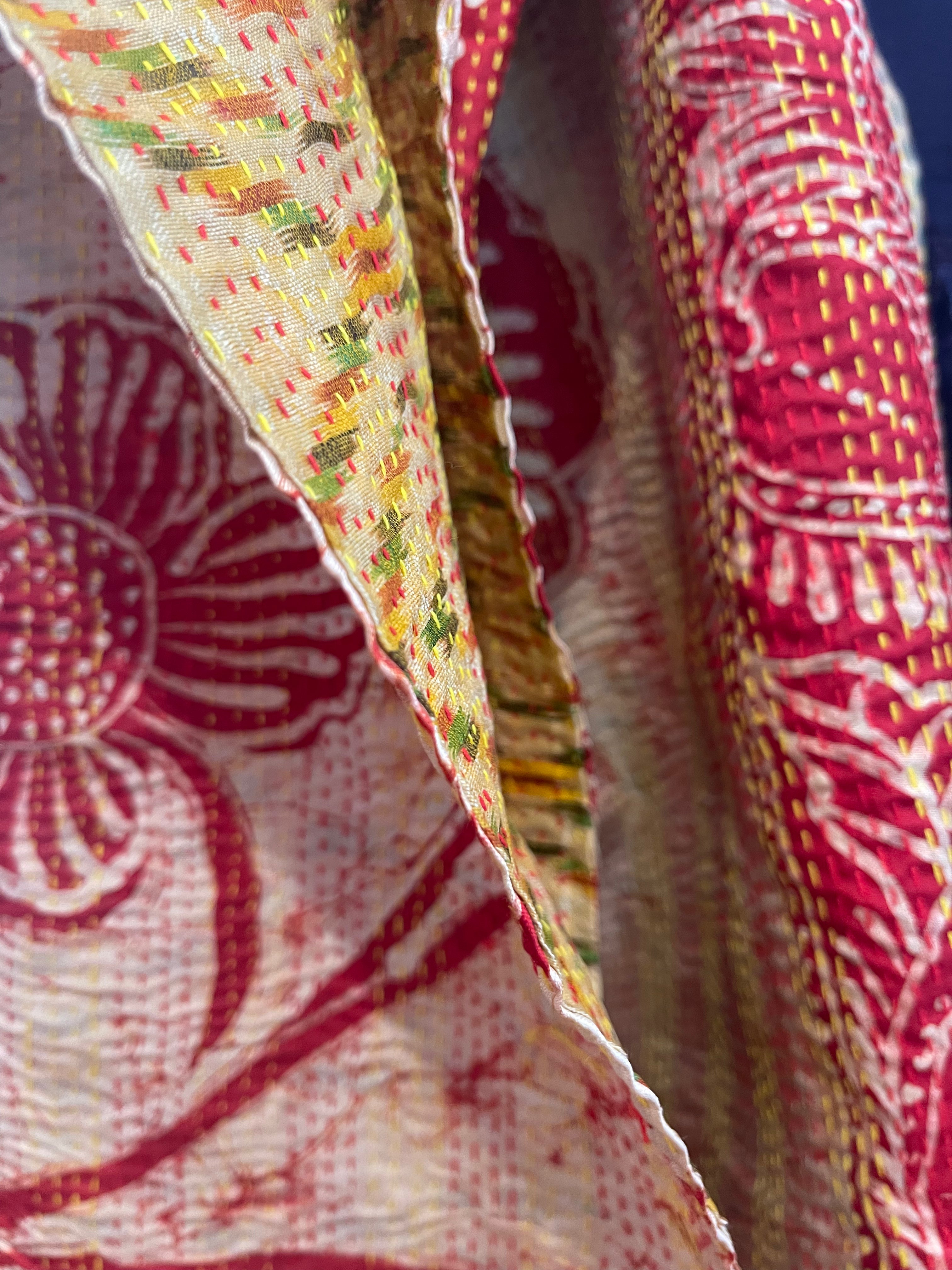 Kantha Silk Muffler - Desert Ikat