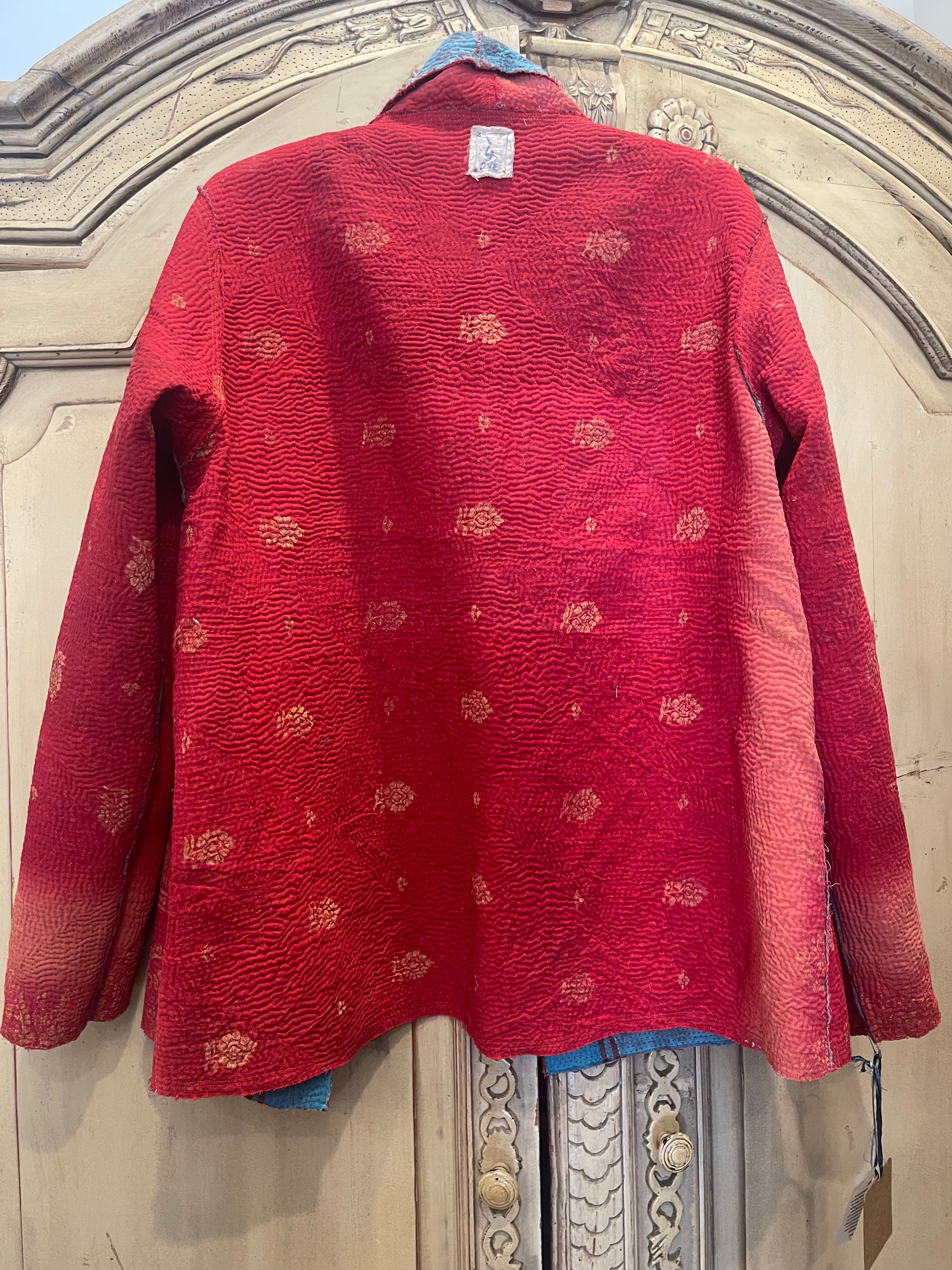 DVE Vintage Kantha Coat - TROPICAL LAGOON