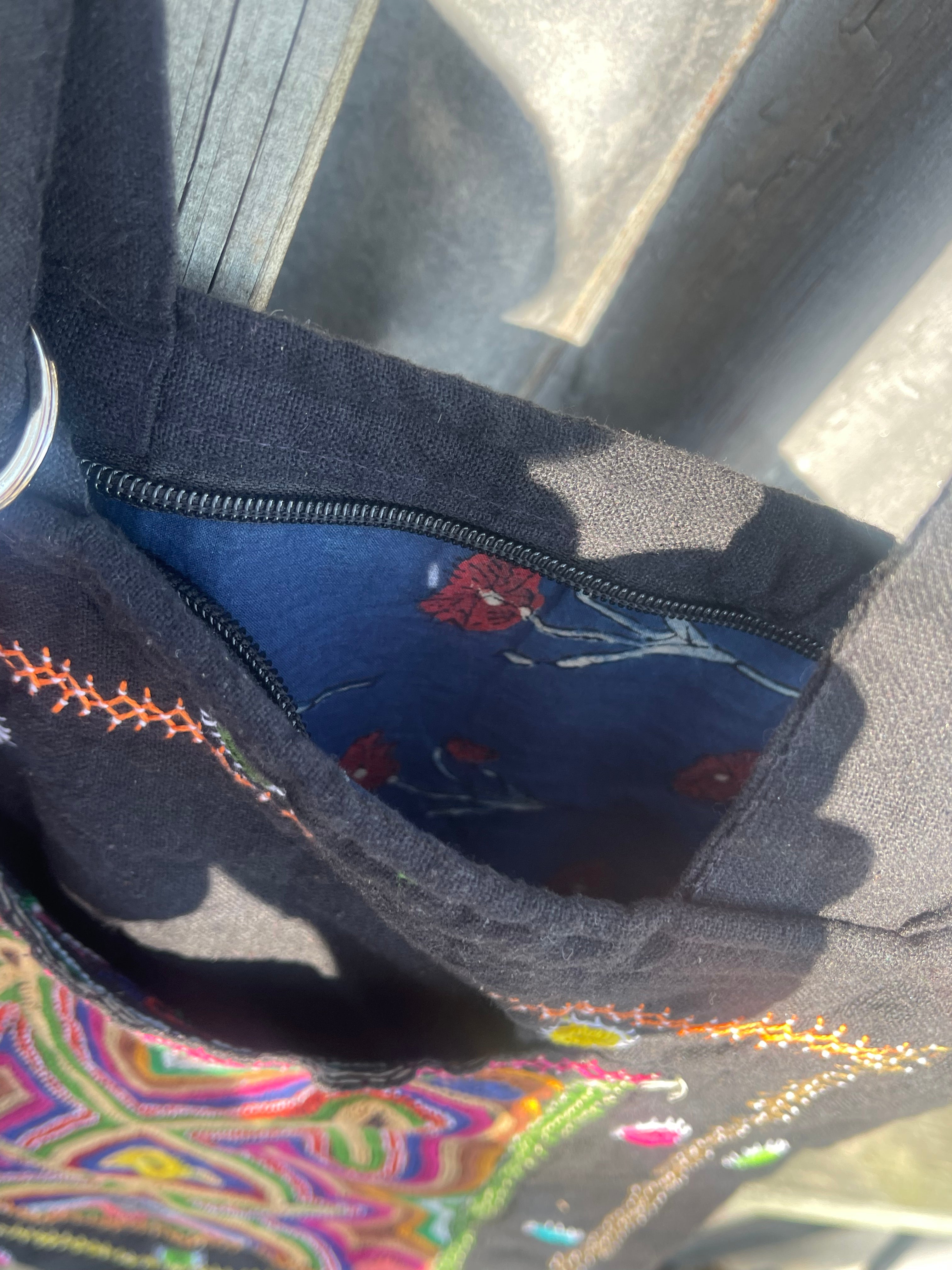 Kutch Tribal Mirrored Tote - COBALT COASTLINE