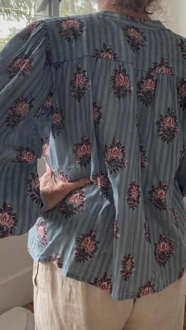 Omara Blouse - Cerulean Mist