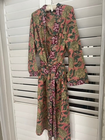 KIMONO /Bath Robe - Autumn Hydrangea