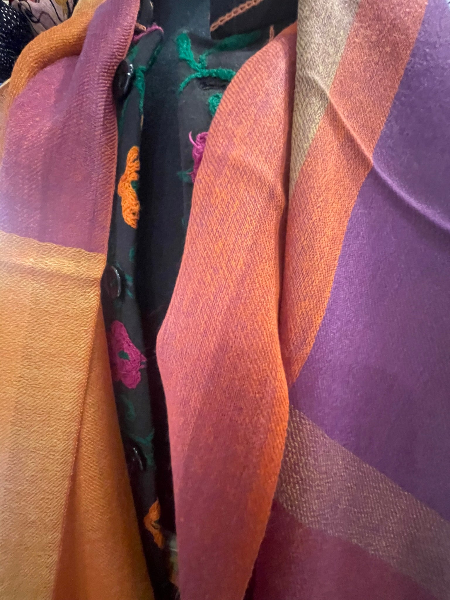 Fine Merino Wool Scarf - Autumn