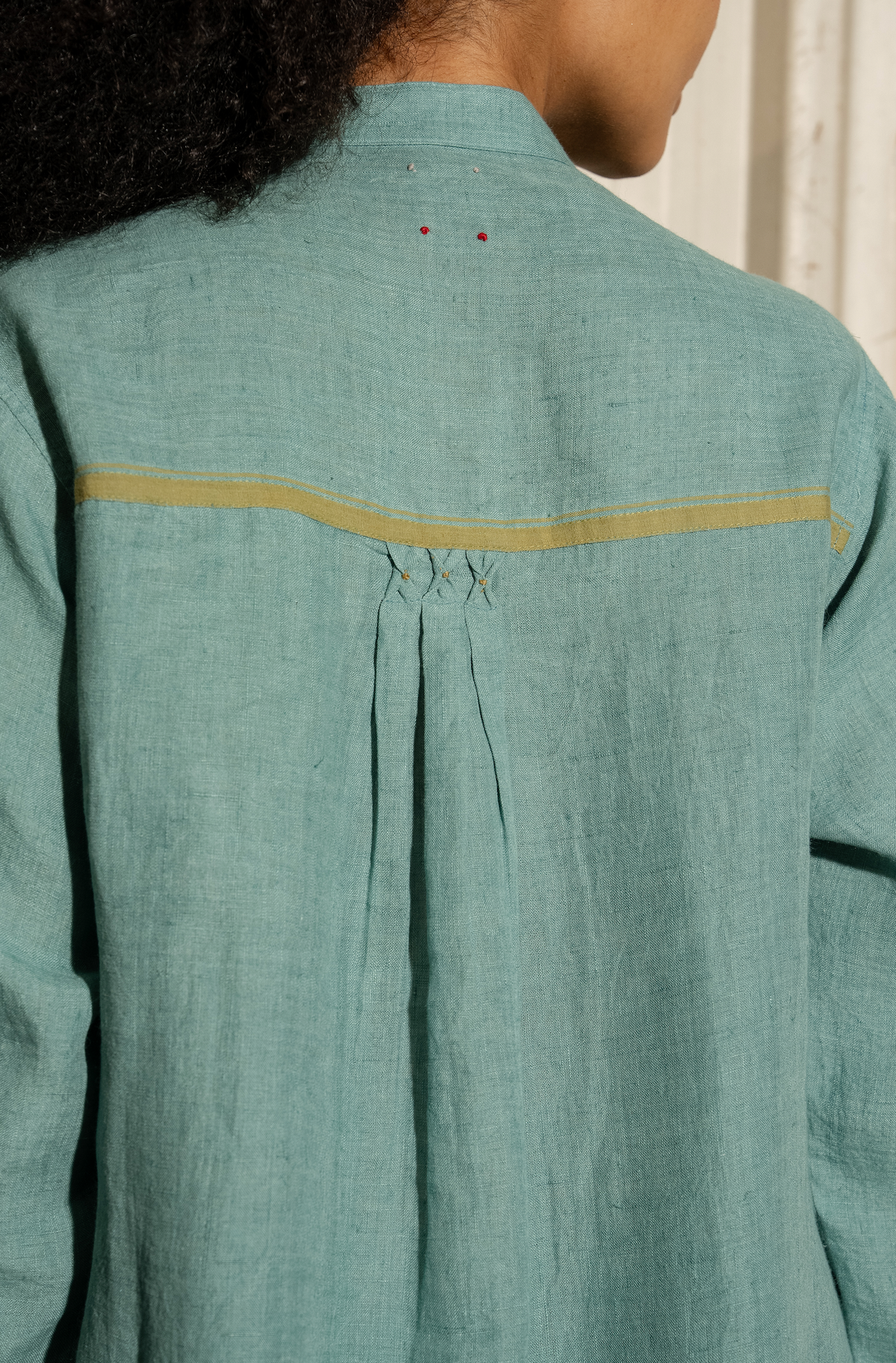 HEERA LINEN DRESS/Jacket - Mineral Green
