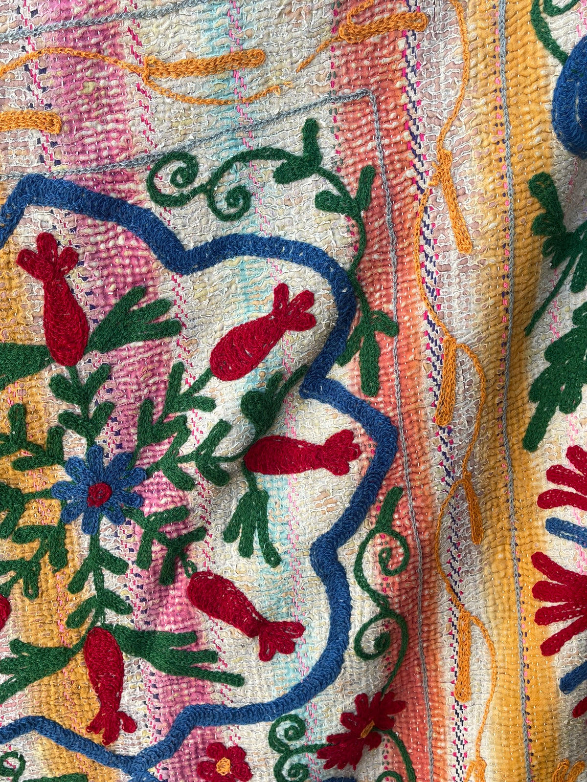 Suzani Vintage Kantha - OCTAGONAL FLORA