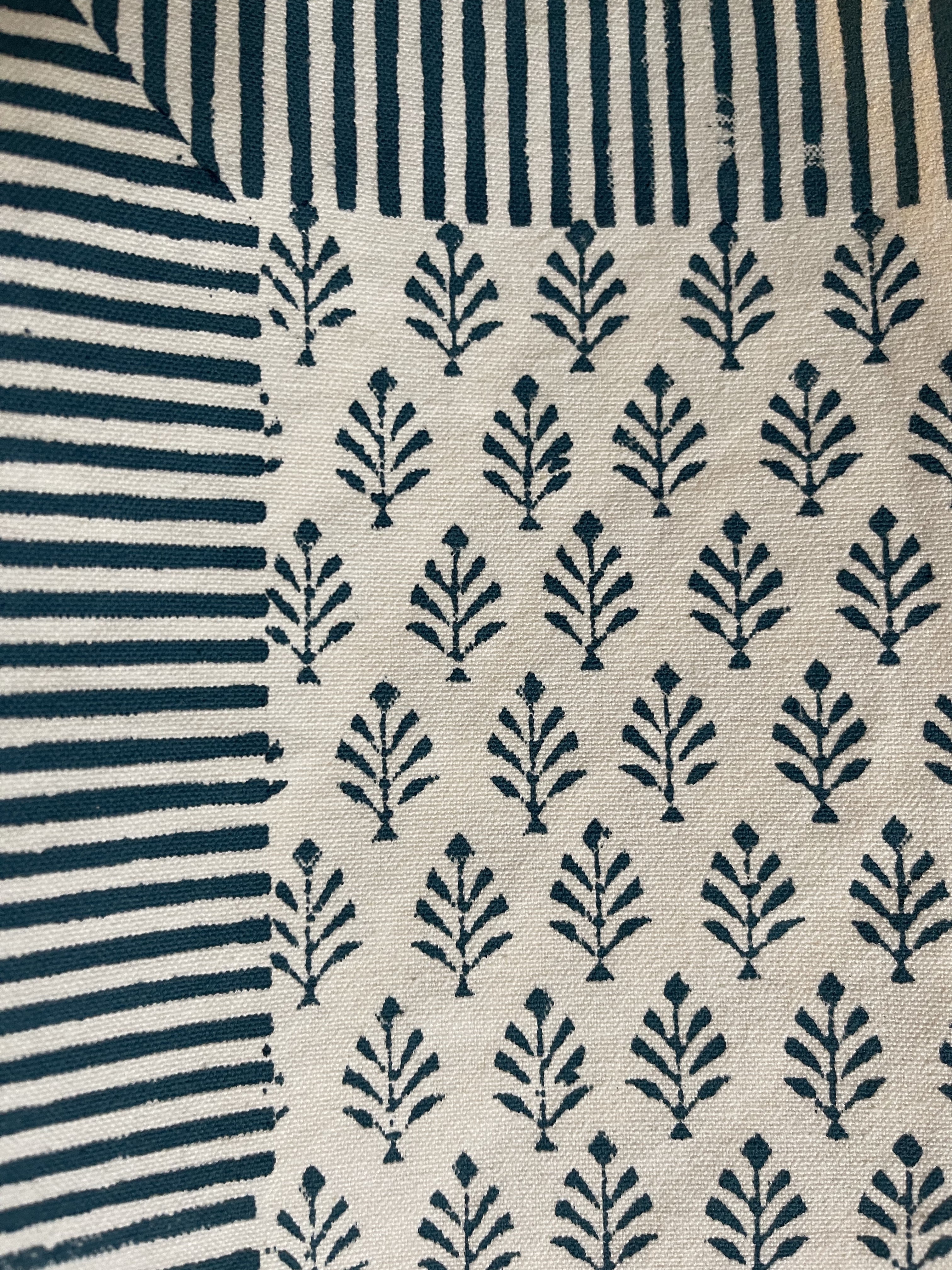 Canvas Table Runner - Neem Blue