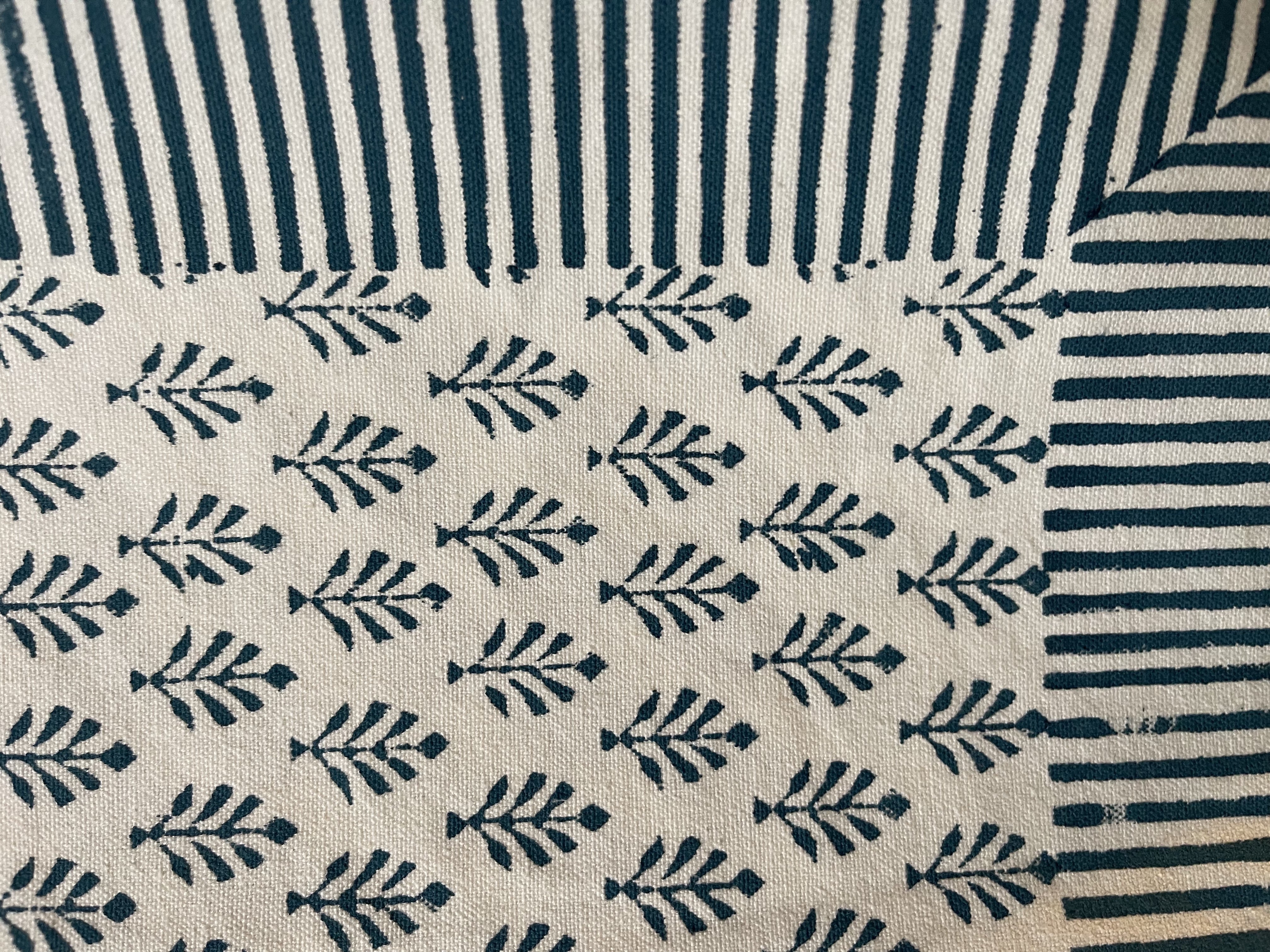 Canvas Table Runner - Neem Blue