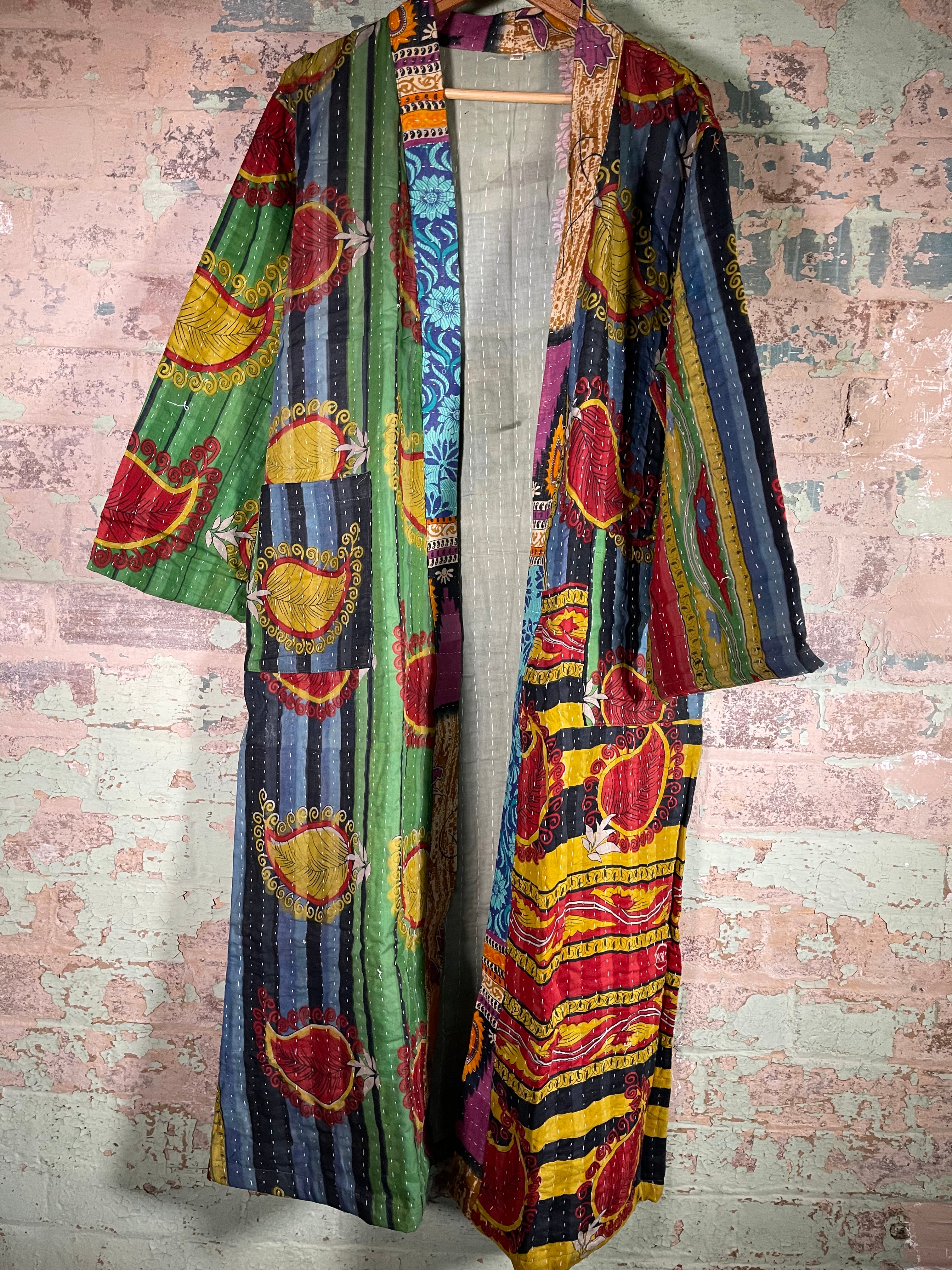 Vintage Kantha Kimono - Panama