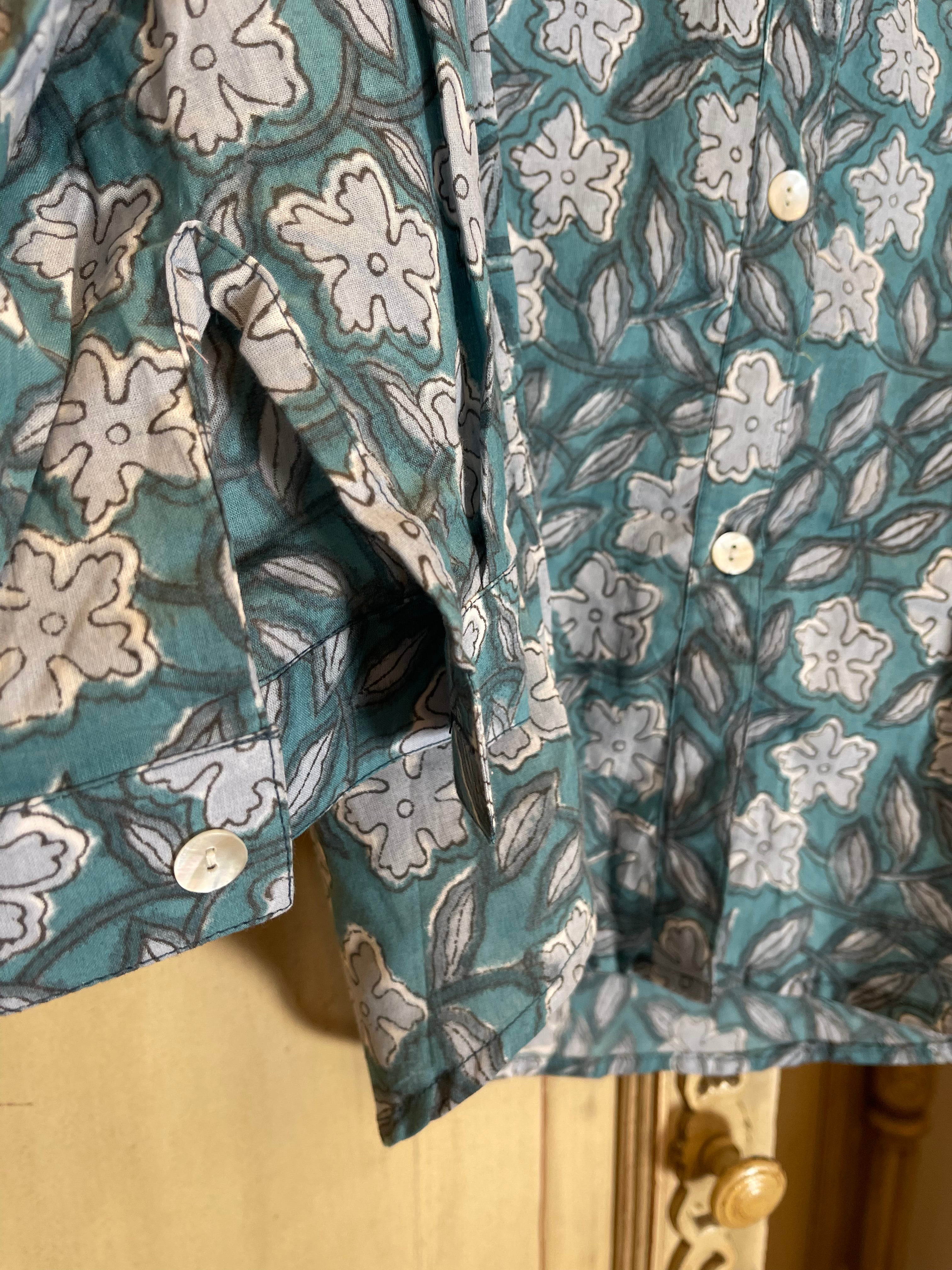 Handblock Printed Blouse - SEA