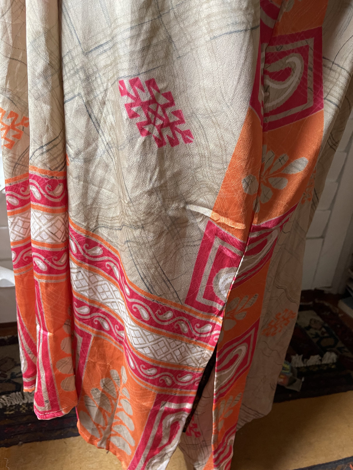SILK SARI ROBE - Op Art