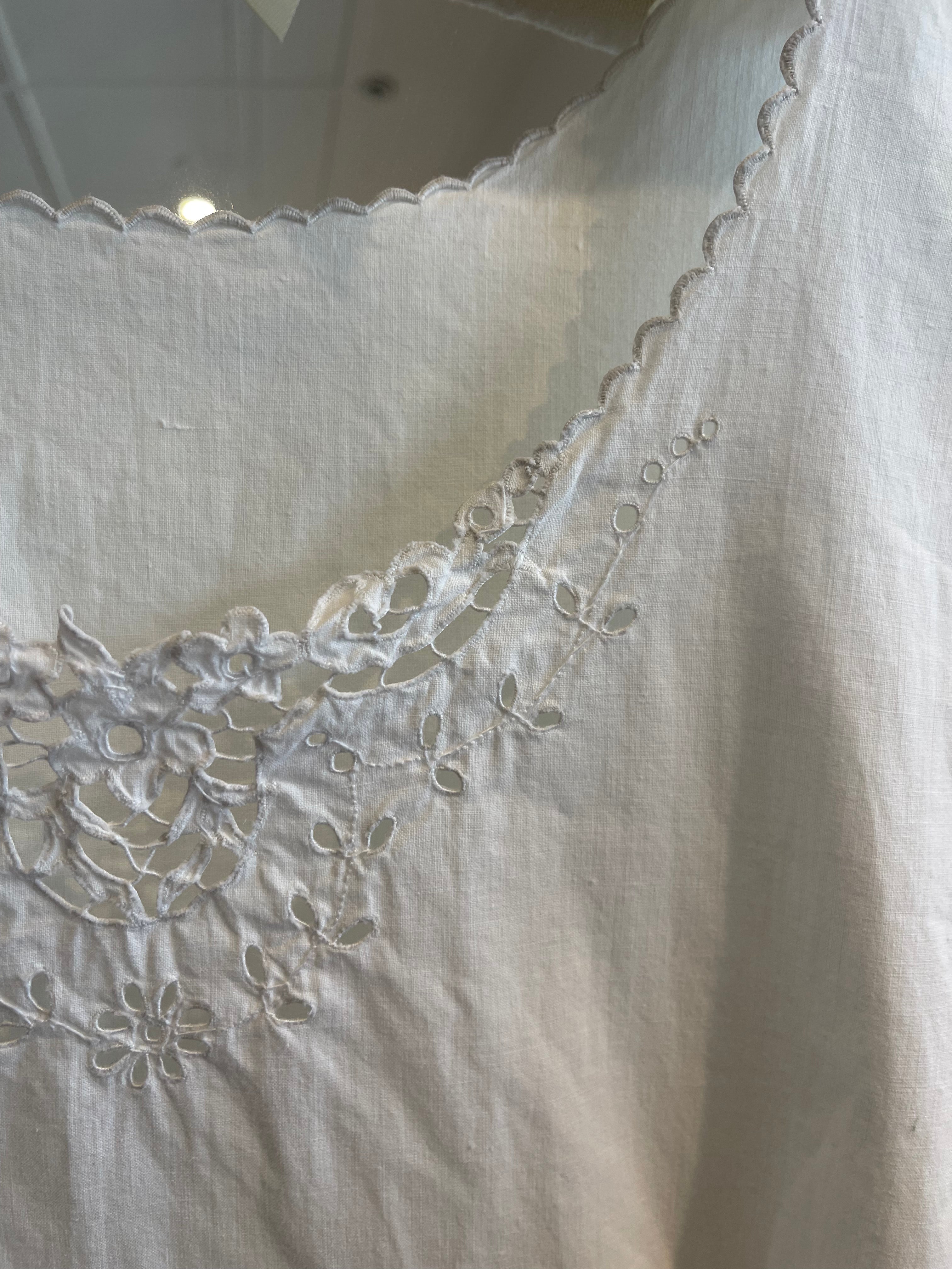 Vintage French Linen Slip - Celeste