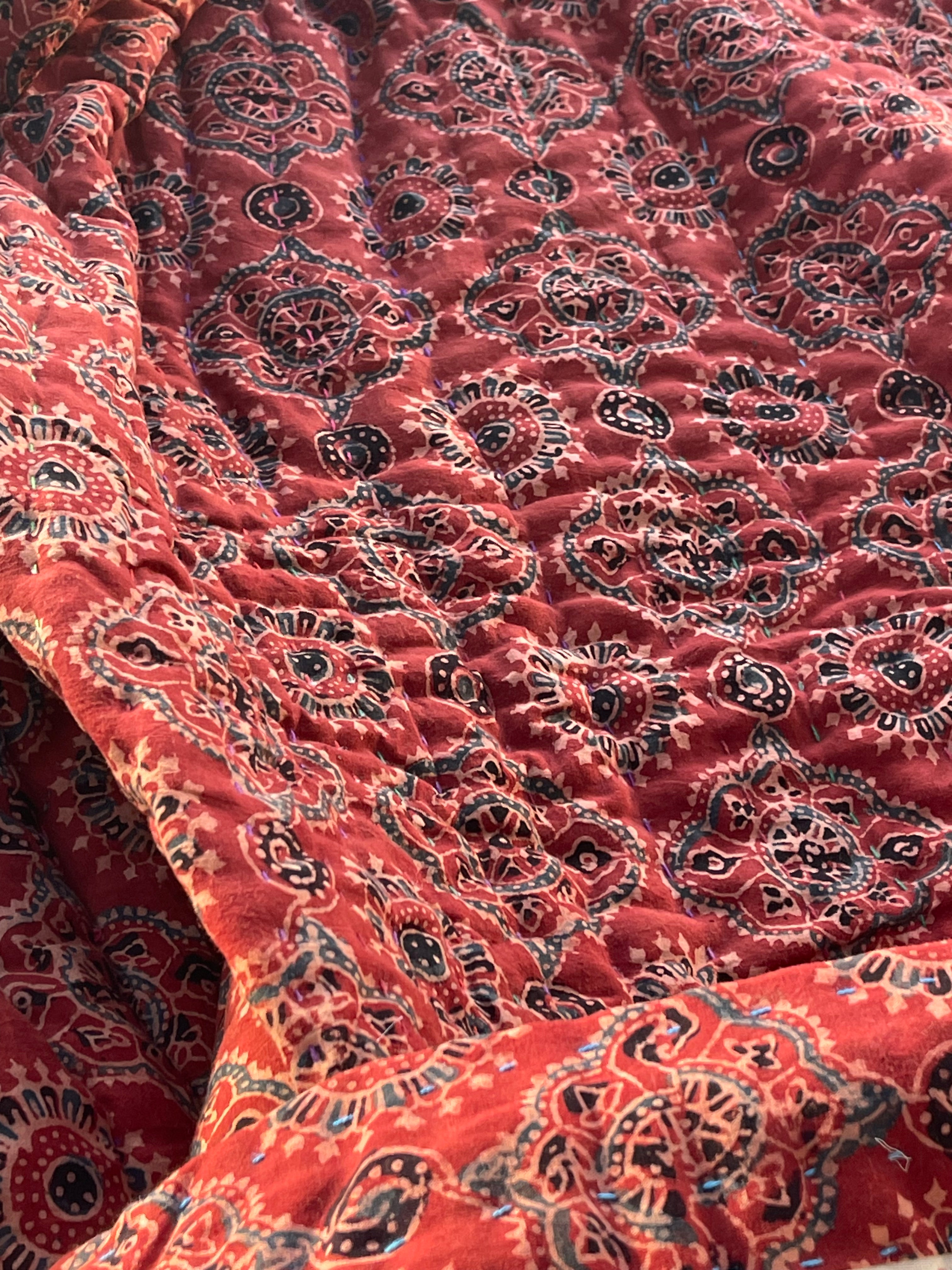 KUTCH QUILT - Desert Red Ajrakh