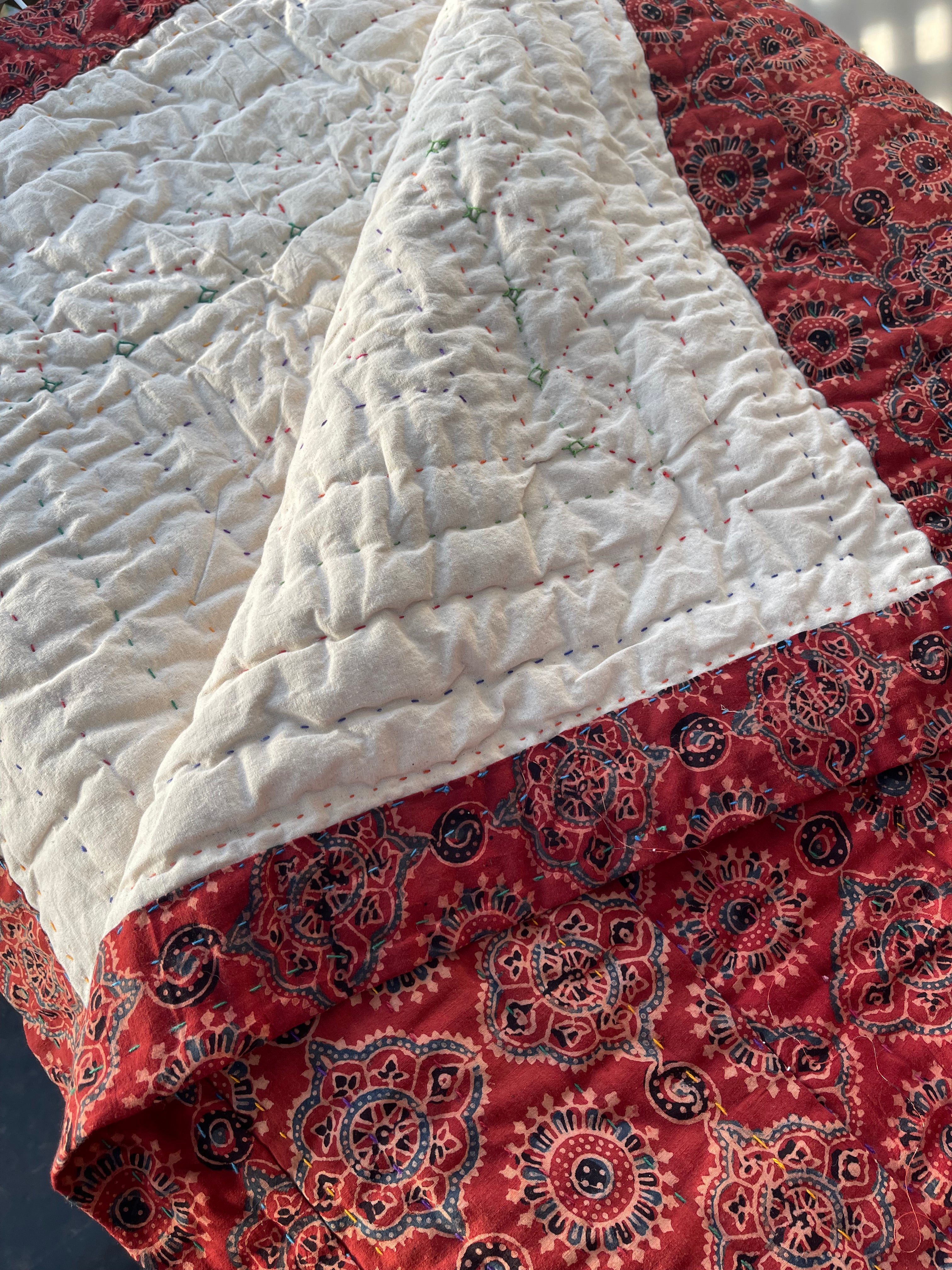 KUTCH QUILT - Desert Red Ajrakh