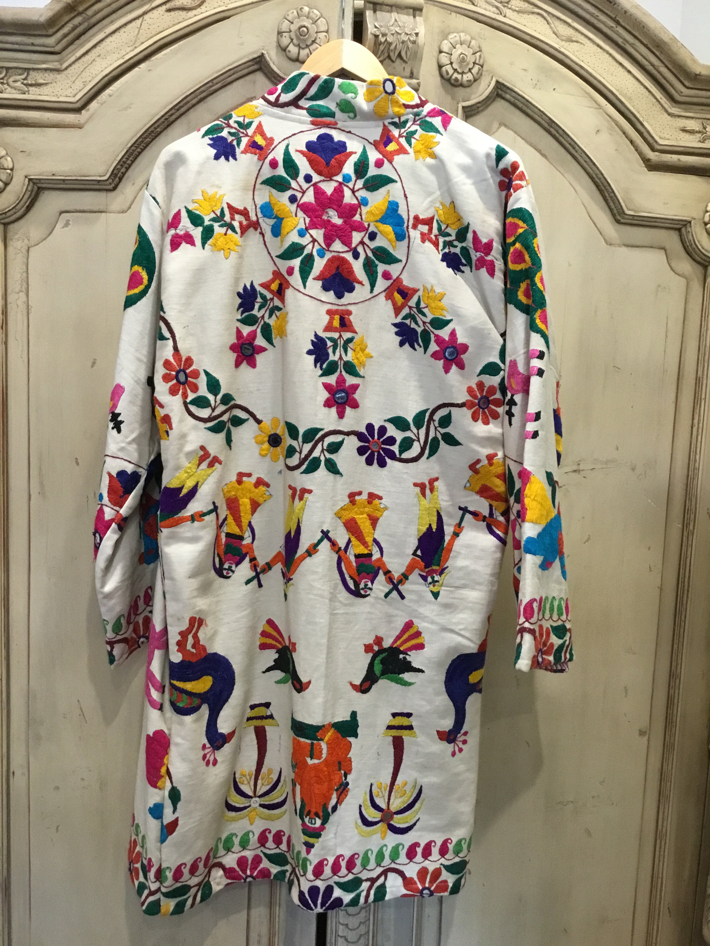 Vintage Embroidered Coat - Floral Garland