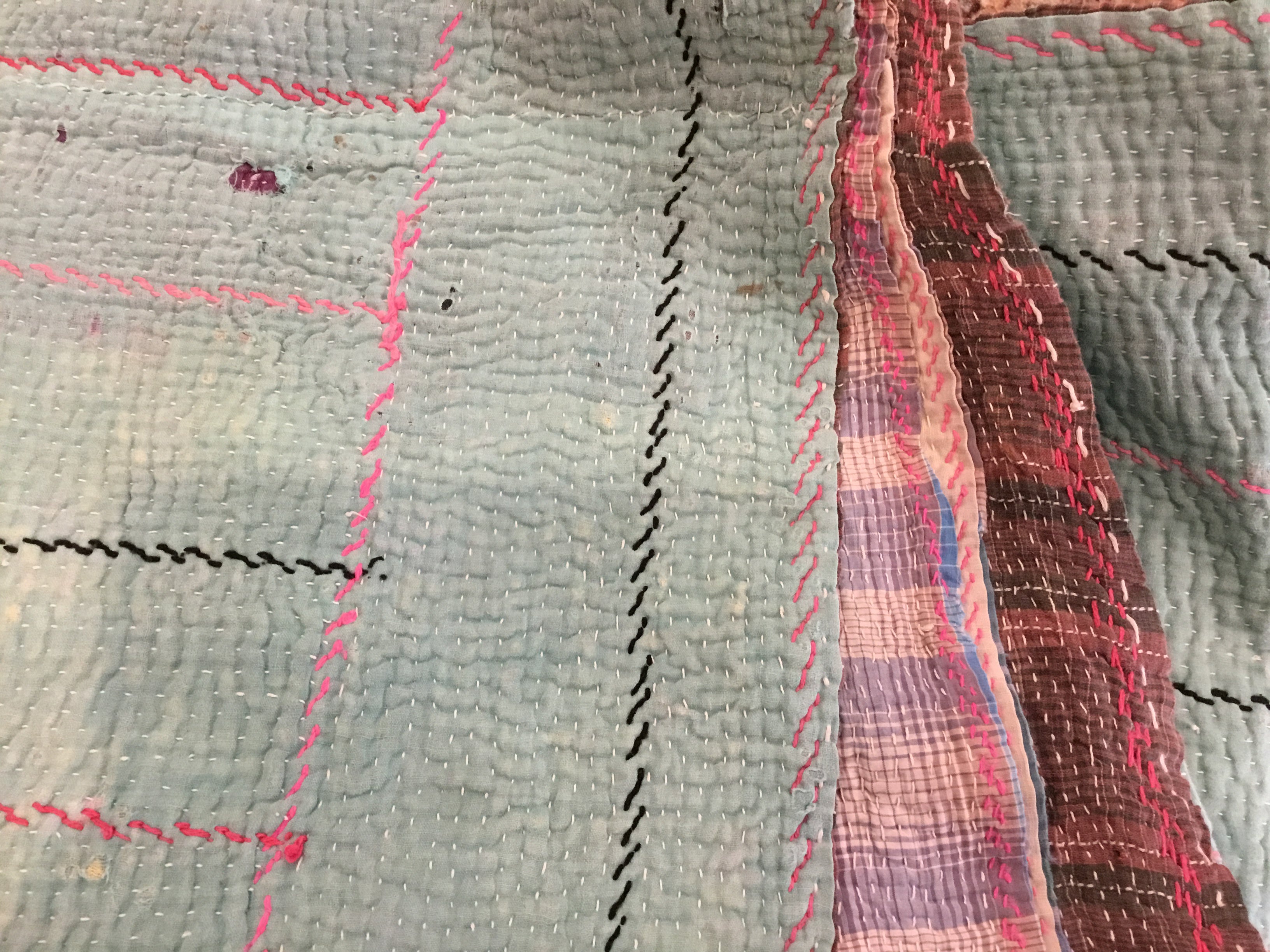 VINTAGE KANTHA - Aquamarine Dream